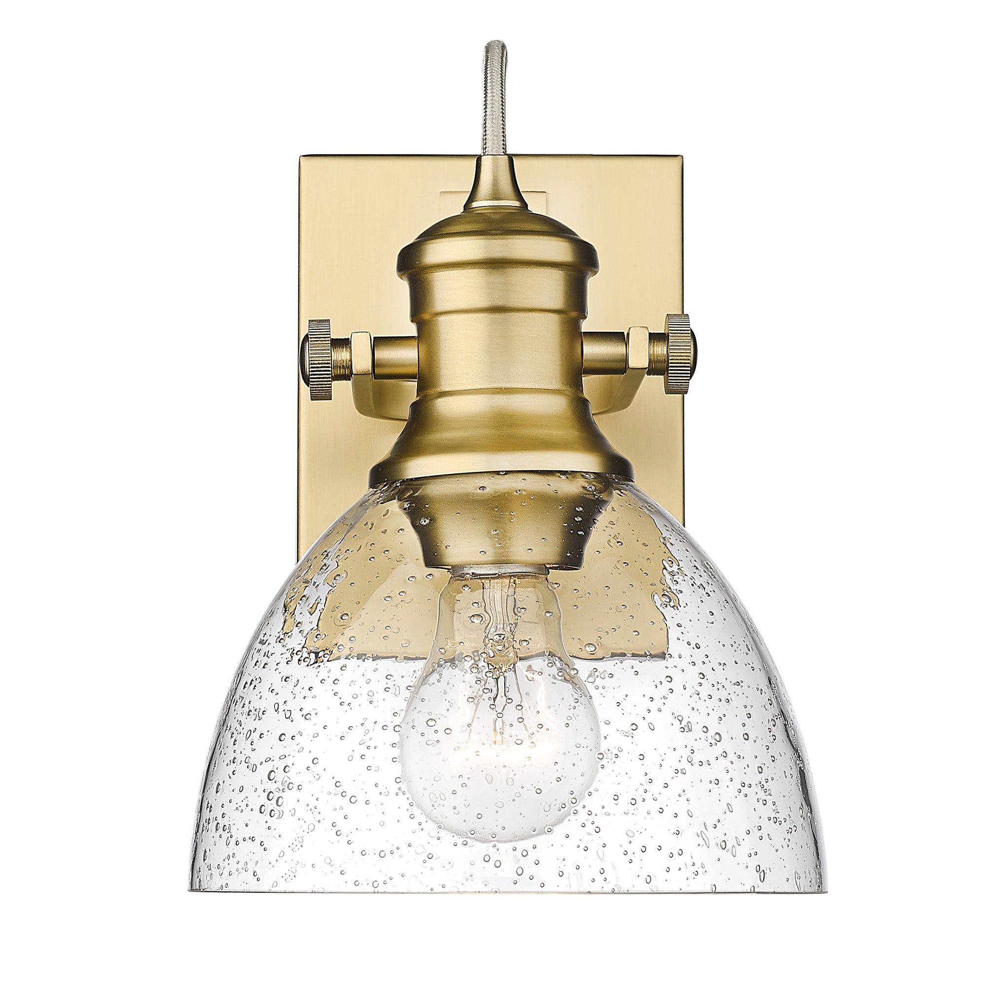 Yep by Golden Lighting Hines 1-light Vanity in Brushed Champagne Brass - - Golden Lighting