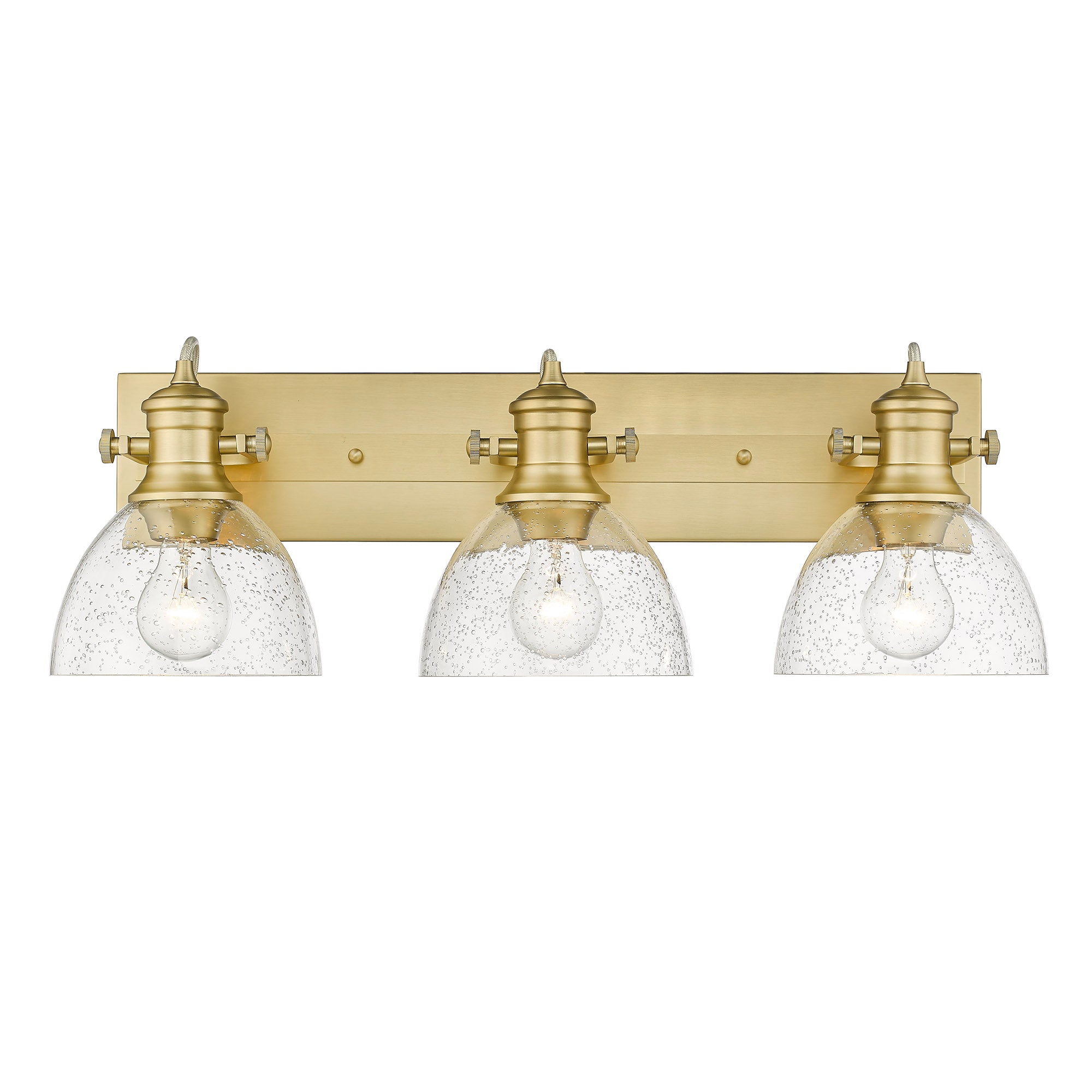 Yep by Golden Lighting Hines 3-light Vanity in Brushed Champagne Brass - - Golden Lighting