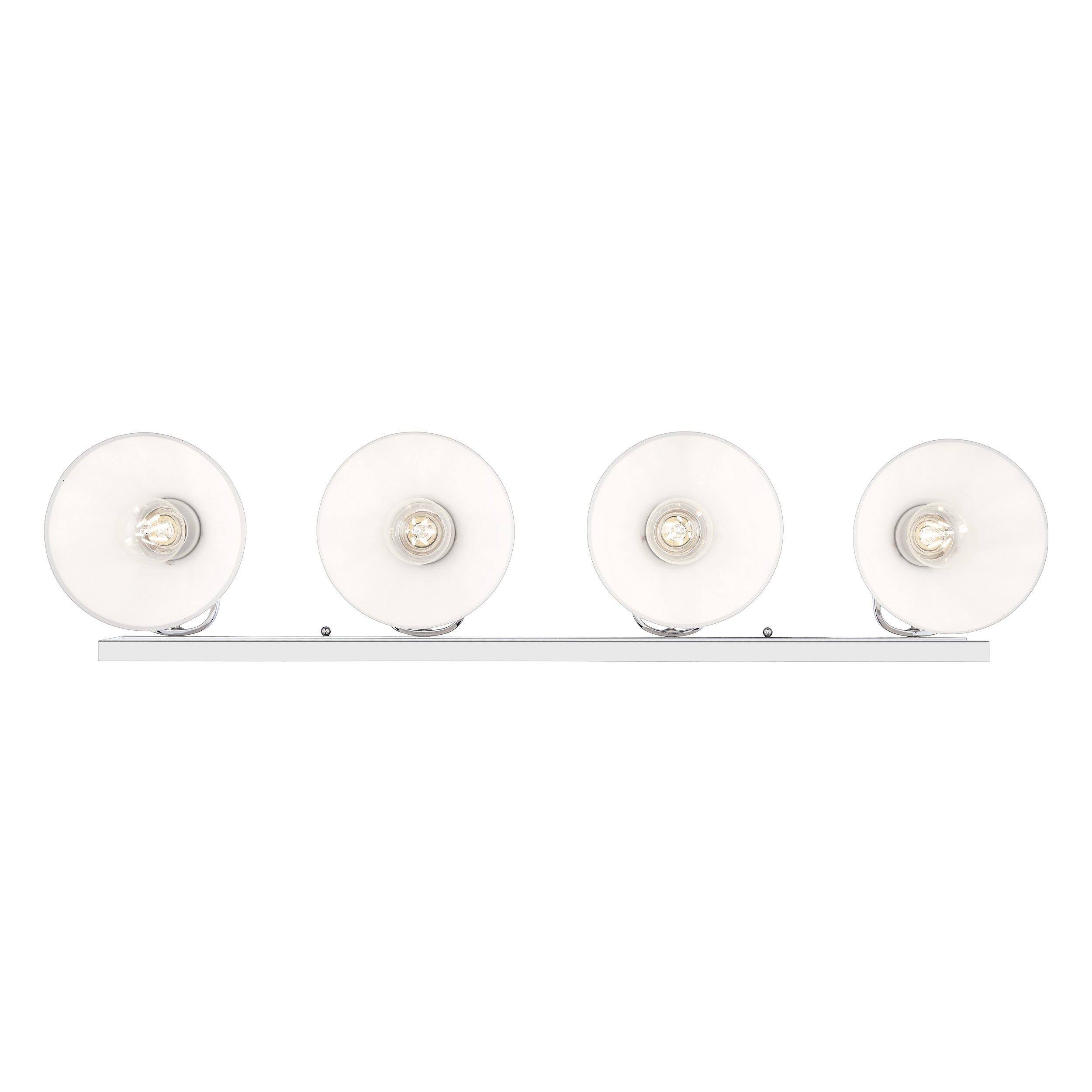 Yep by Golden Lighting Hines 4-light Vanity in Chrome and Opal Glass - - Golden Lighting