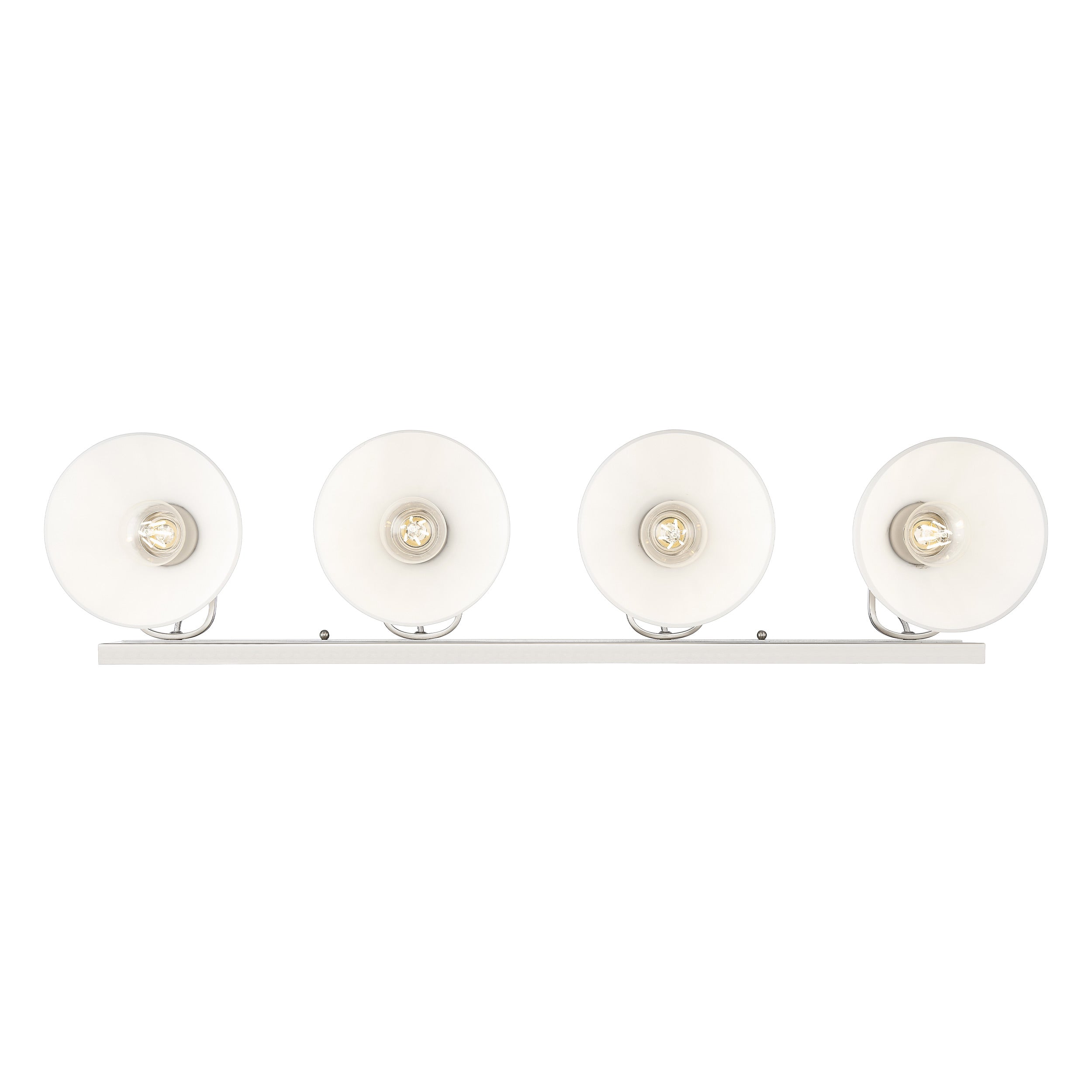 Yep by Golden Lighting Hines 4-light Vanity in Pewter and Opal Glass - - Golden Lighting