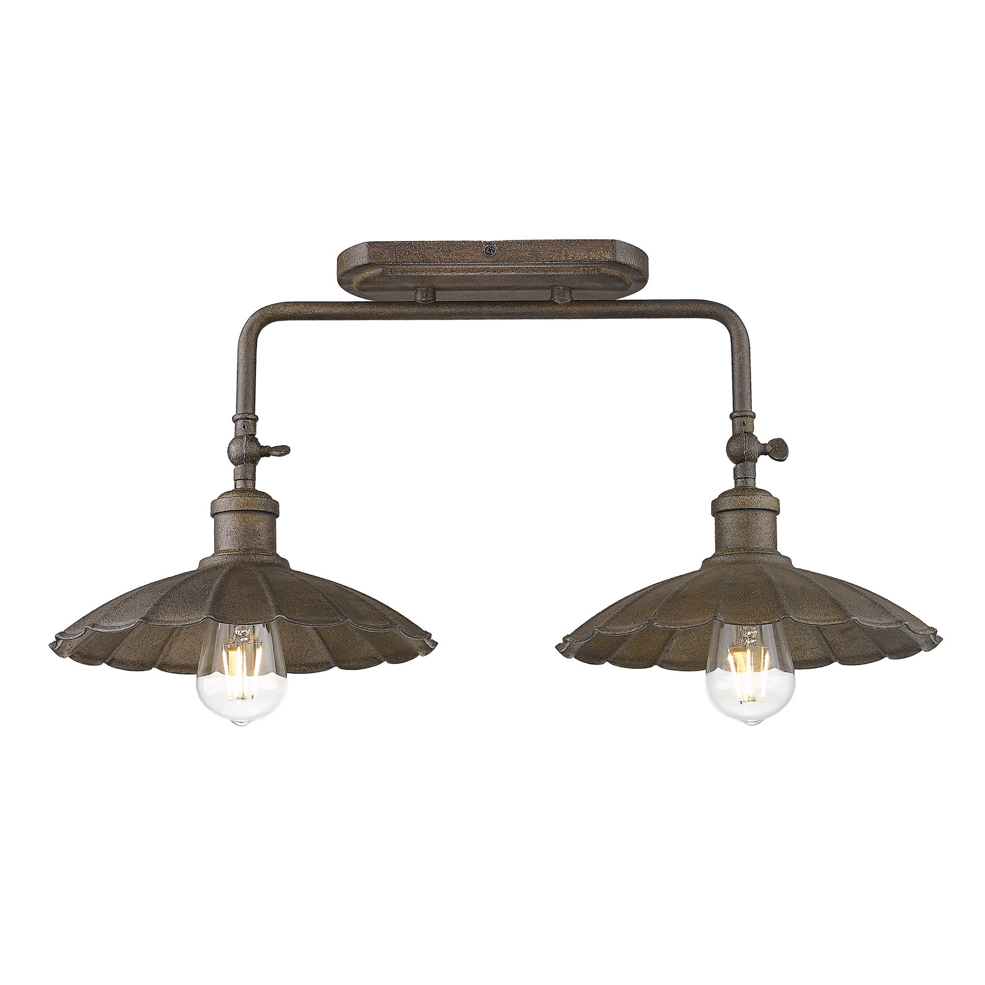 Clemence 2-light Vanity in Dark Rust