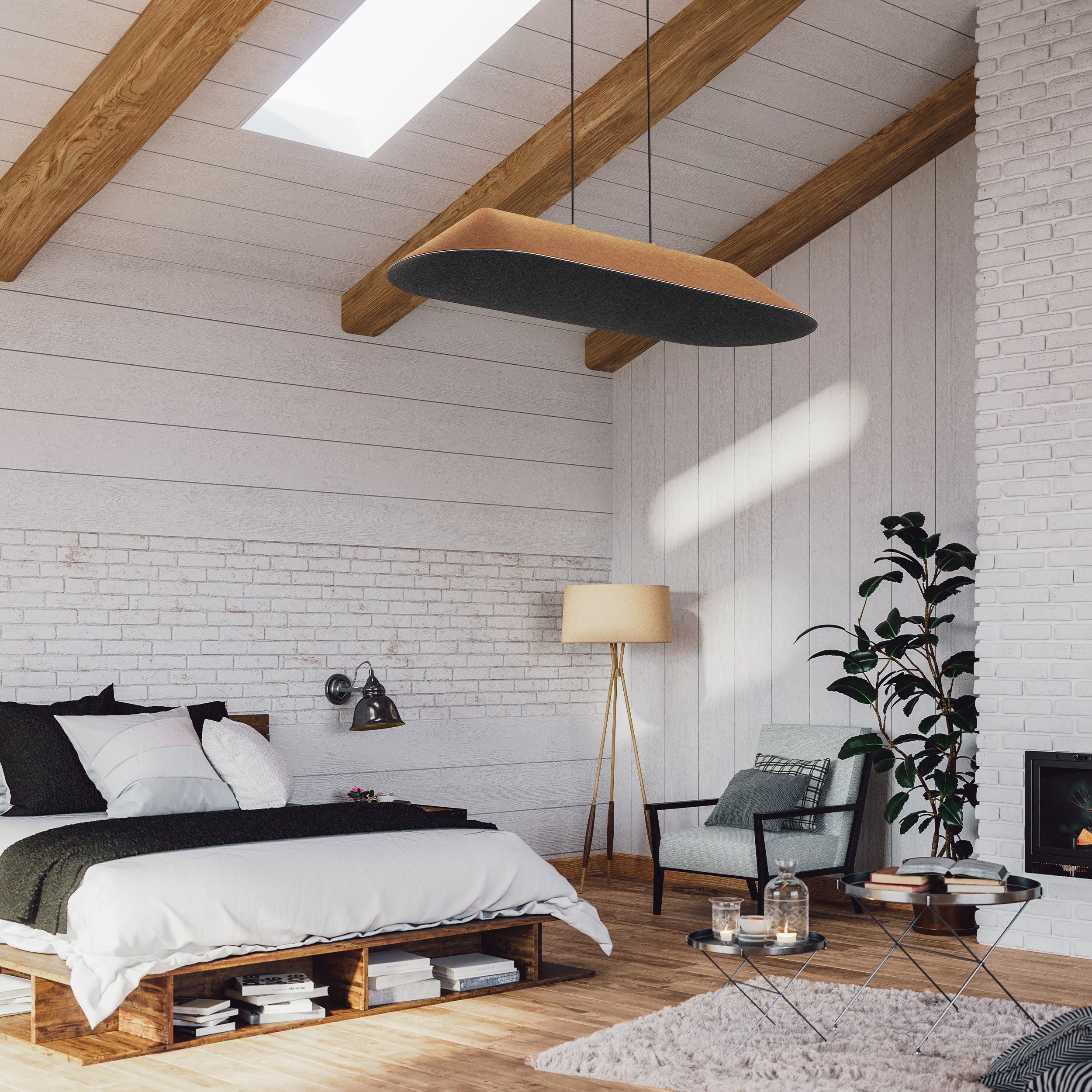 Golden Lighting Faroe Integrated LED Island Light in Coffee/Black