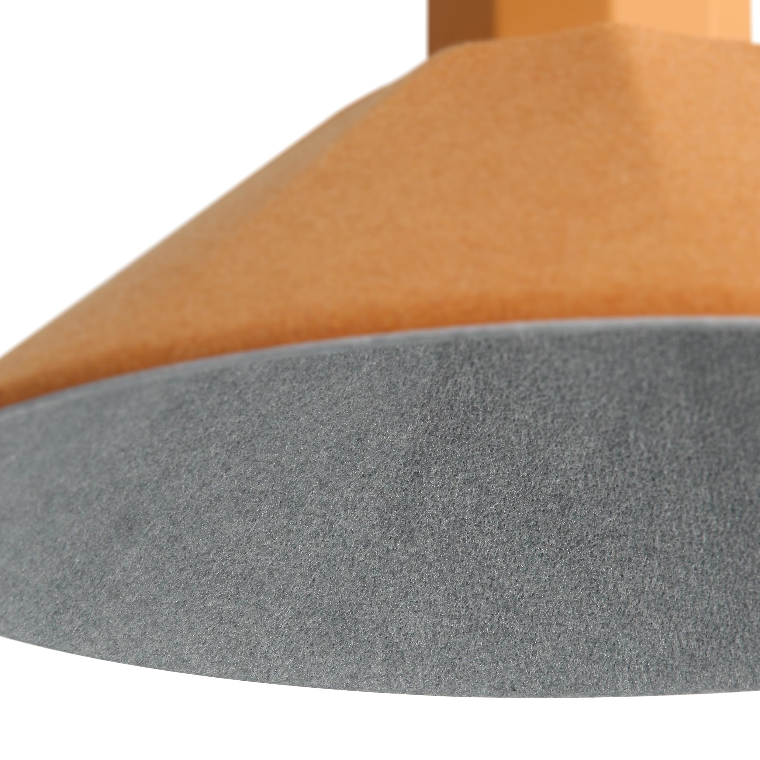 Golden Lighting Faroe 13in Integrated LED Pendant in Earth Yellow/Grey Felt - - Golden Lighting
