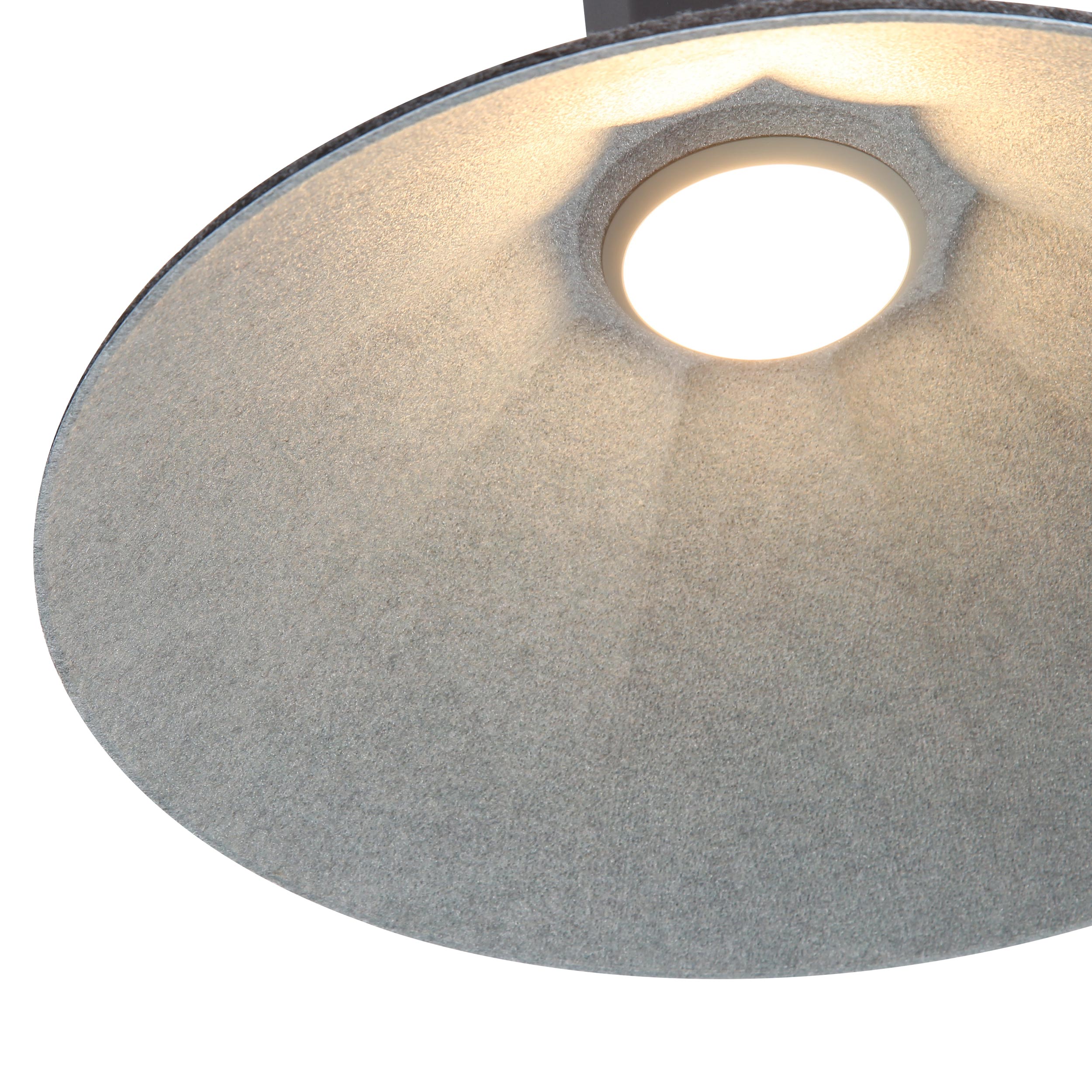 Golden Lighting Faroe 13in Integrated LED Pendant in Flecked Black/Grey Felt - - Golden Lighting
