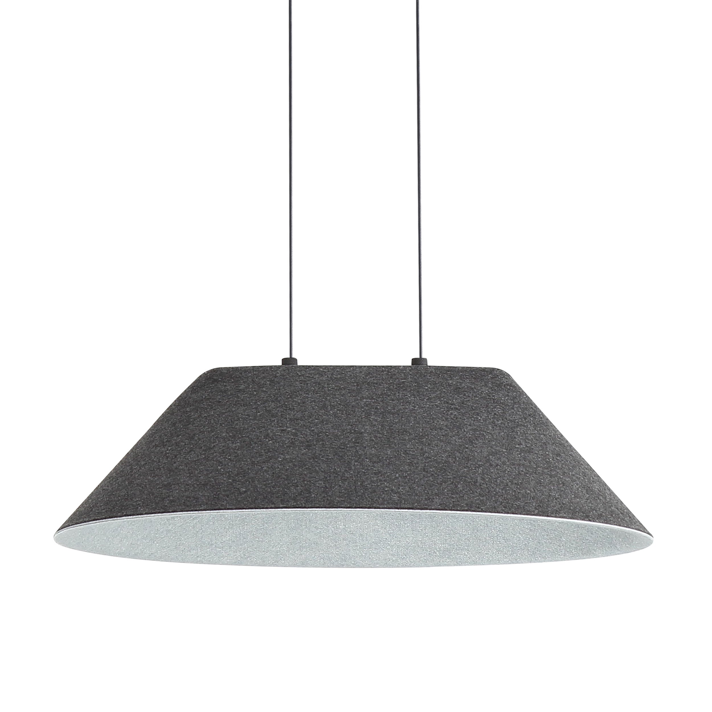 Golden Lighting Faroe 21in Integrated LED Pendant in Flecked Black/Grey Felt