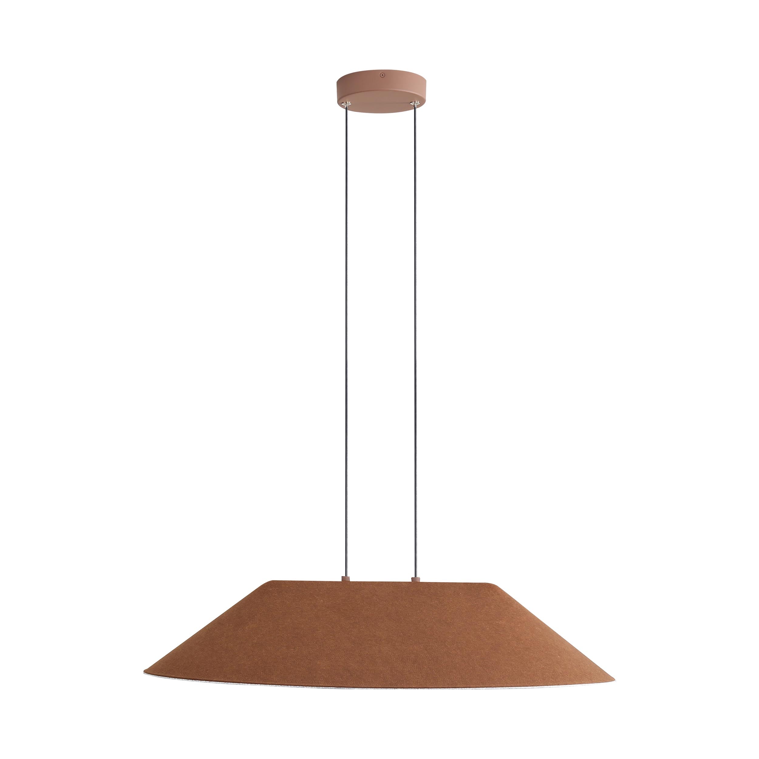 Golden Lighting Faroe 30in Integrated LED Pendant in Coffee/Black Felt - - Golden Lighting