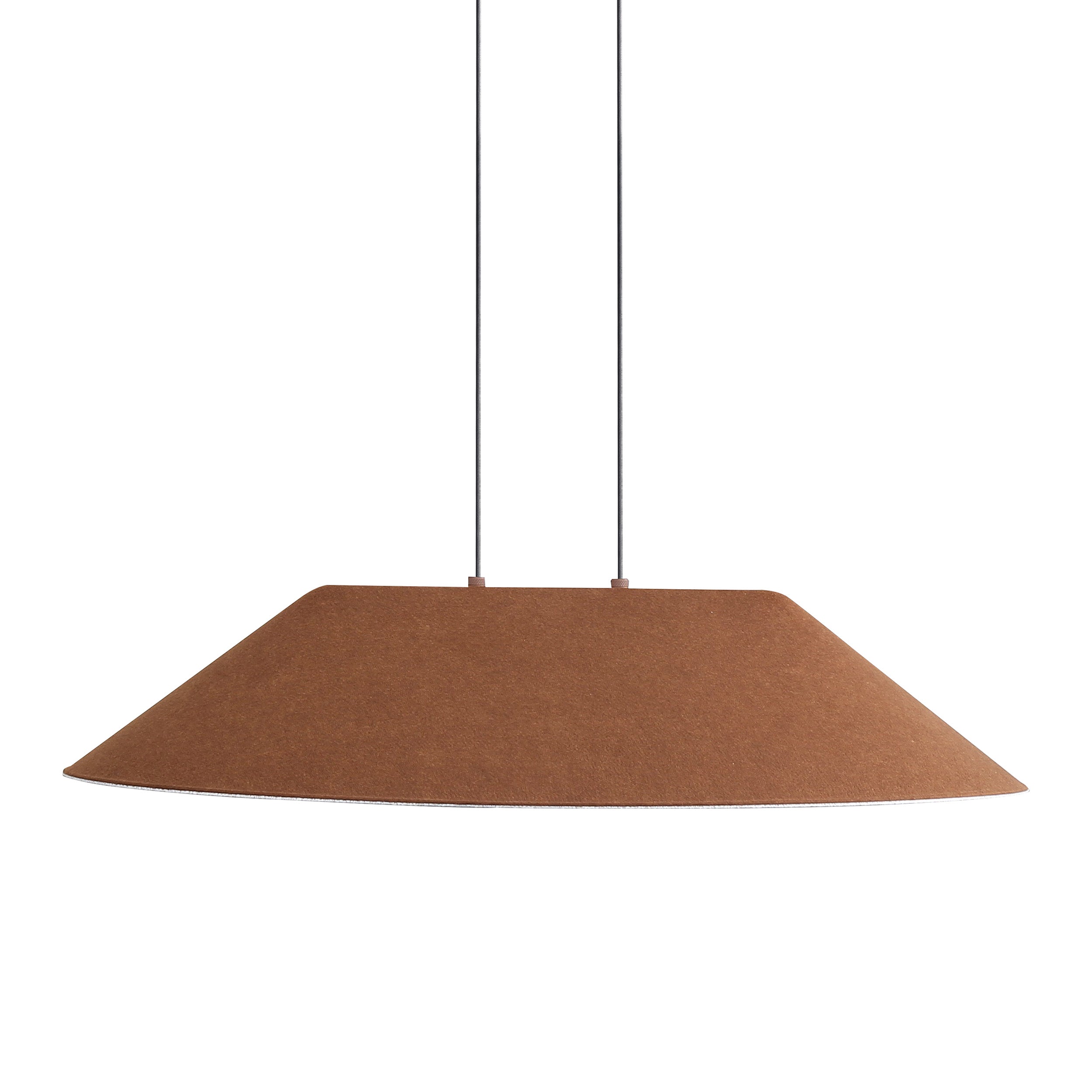 Golden Lighting Faroe 30in Integrated LED Pendant in Coffee/Black Felt