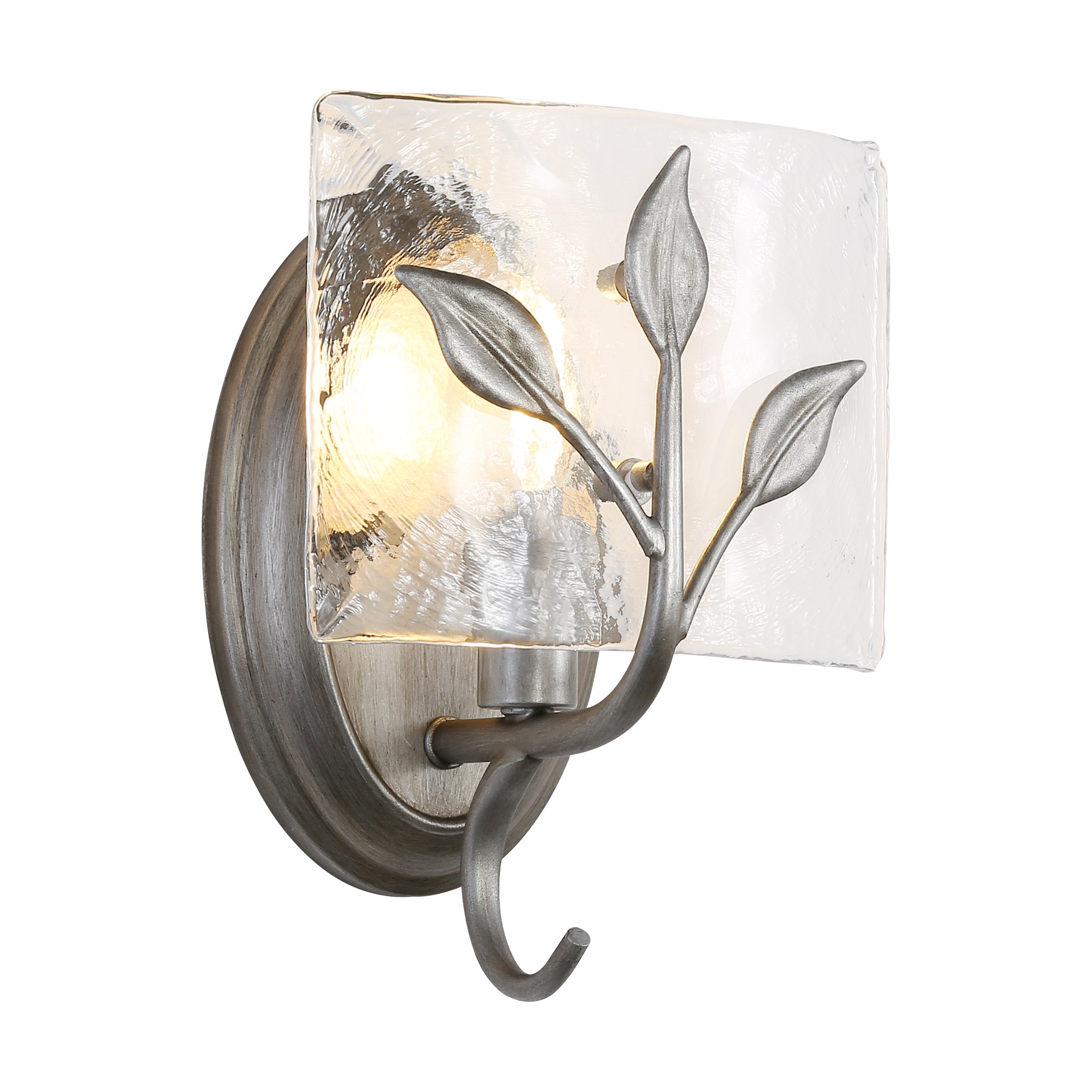 Golden Lighting Calla 1-light Wall Sconce in Peruvian Silver - - Golden Lighting