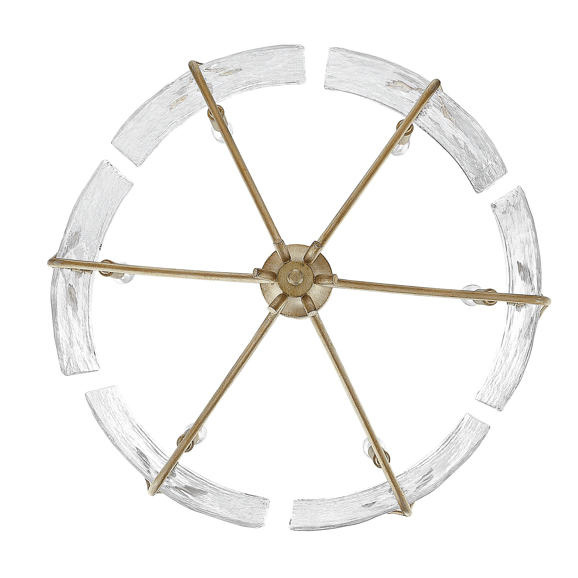 Golden Lighting Calla 6-light Chandelier in White Gold - - Golden Lighting