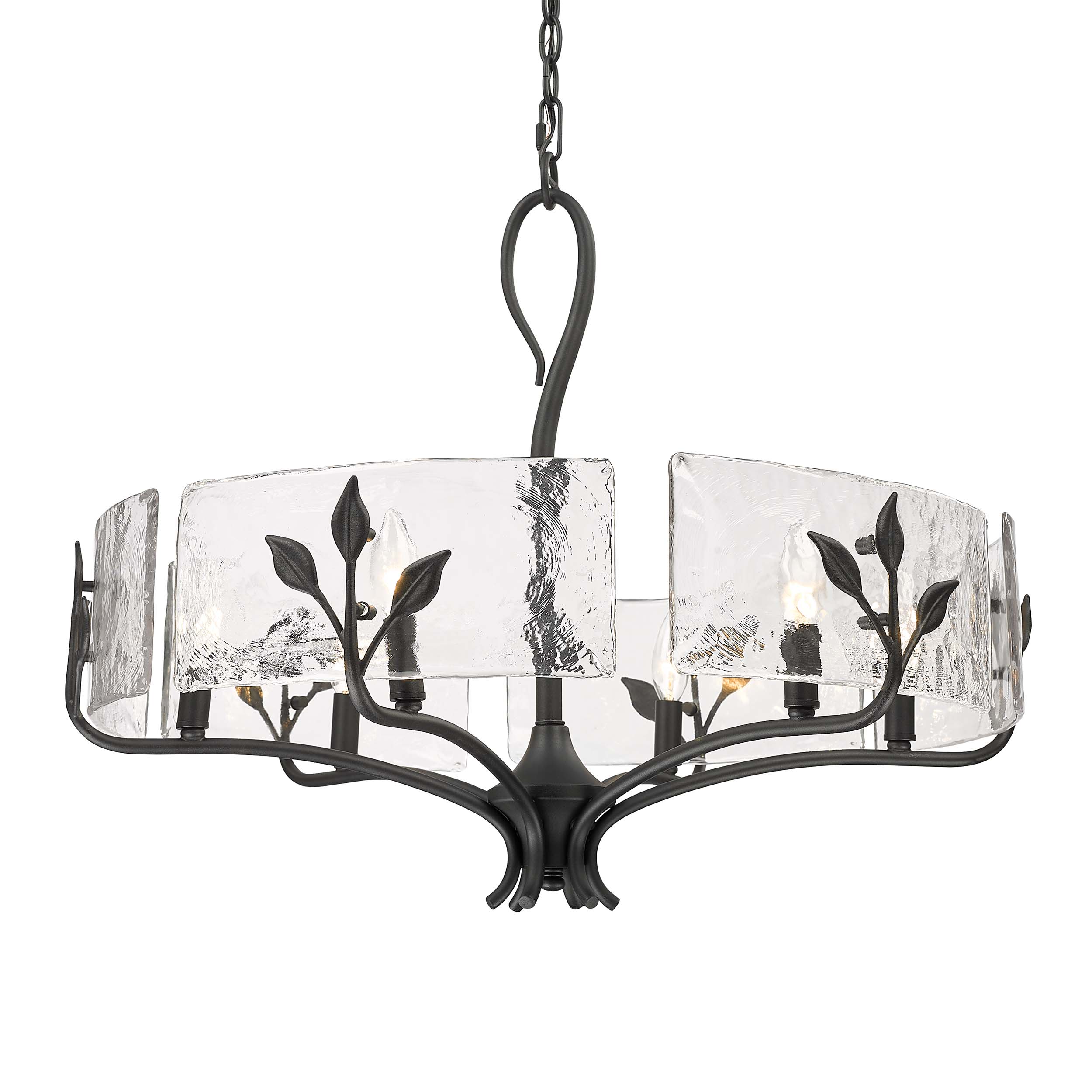 Golden Lighting Calla 6-light Chandelier in Natural Black