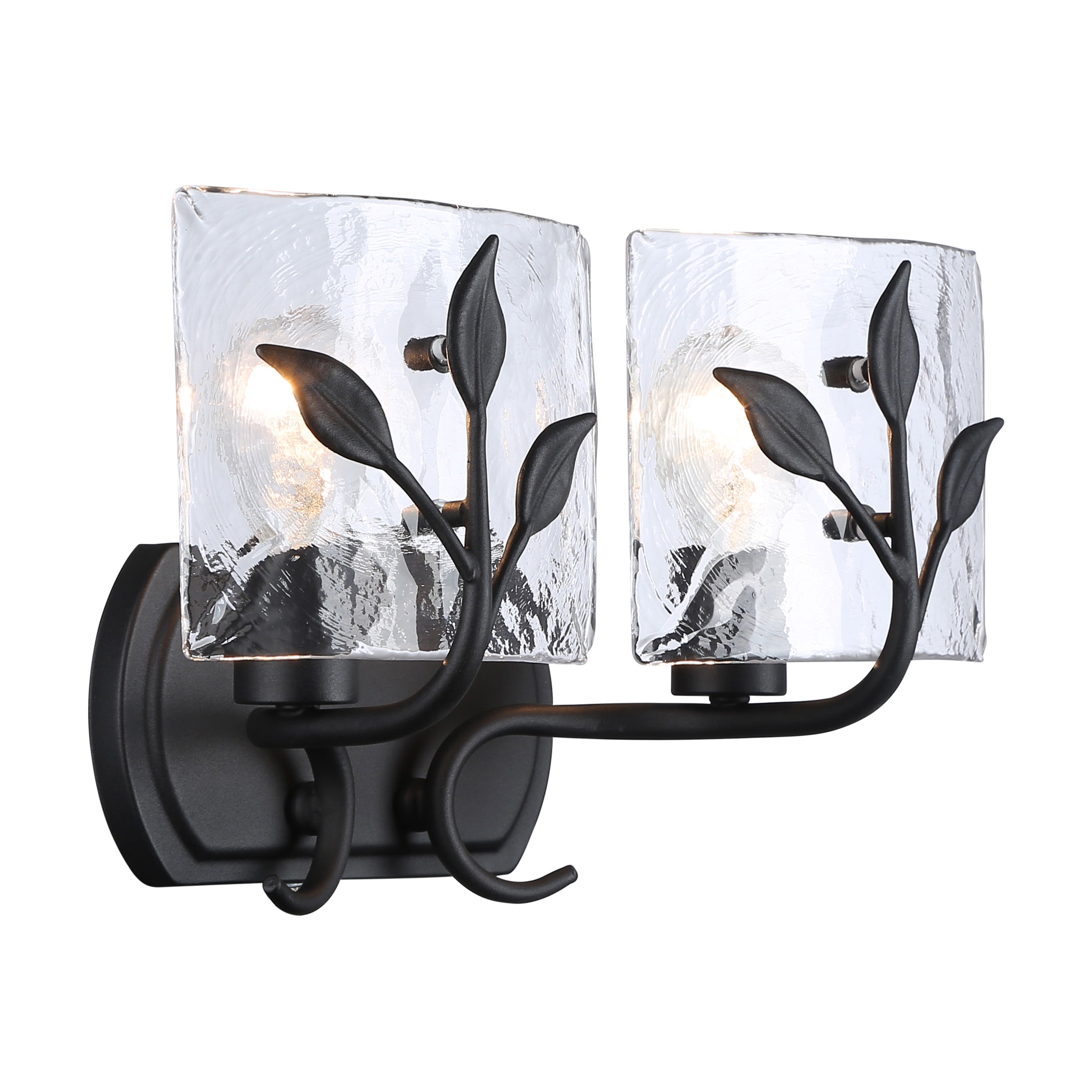 Golden Lighting Calla 2-light Vanity in Natural Black - - Golden Lighting