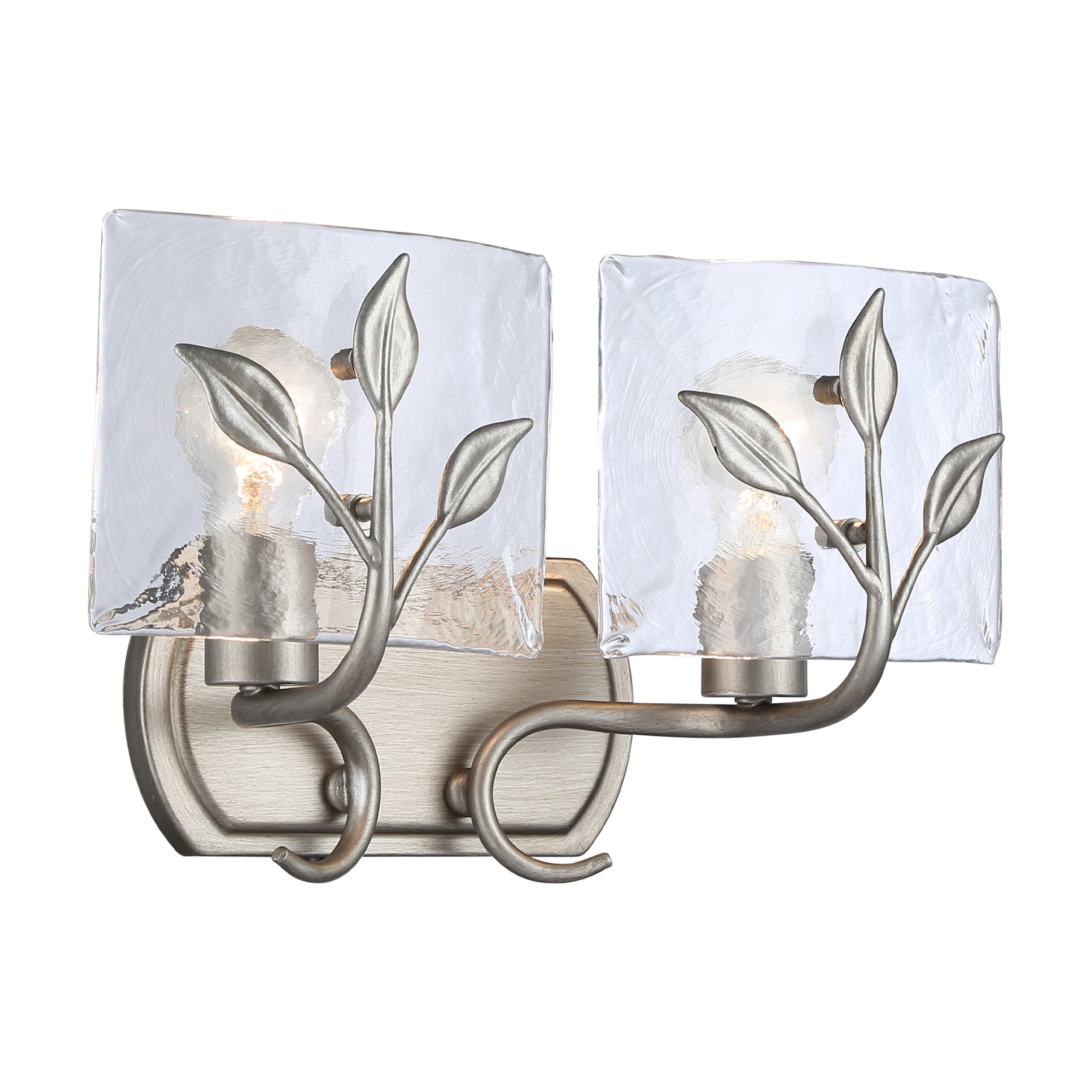 Golden Lighting Calla 2-light Vanity in Peruvian Silver - - Golden Lighting