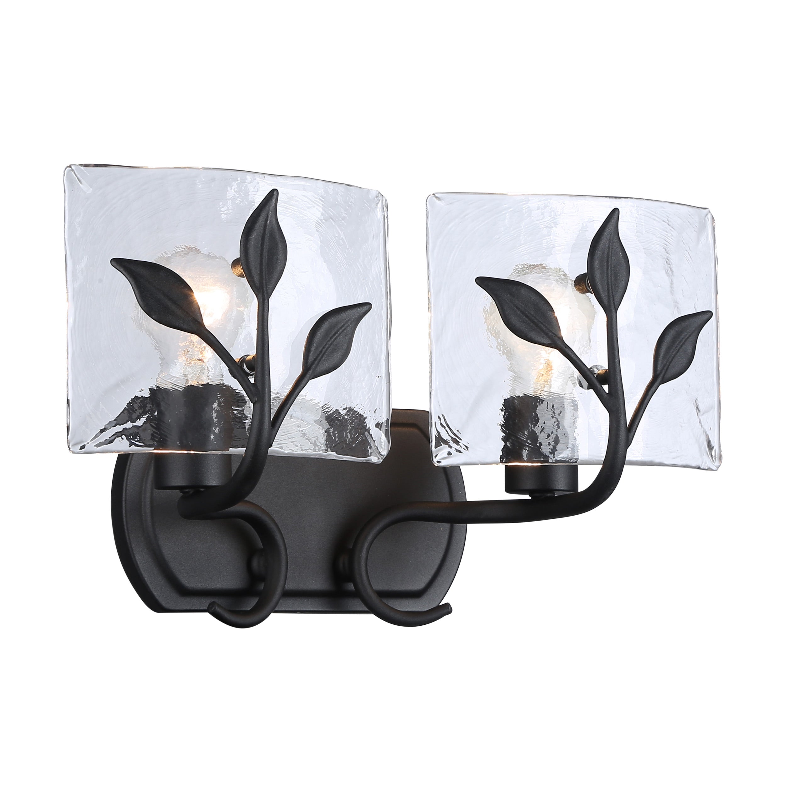 Golden Lighting Calla 2-light Vanity in Natural Black