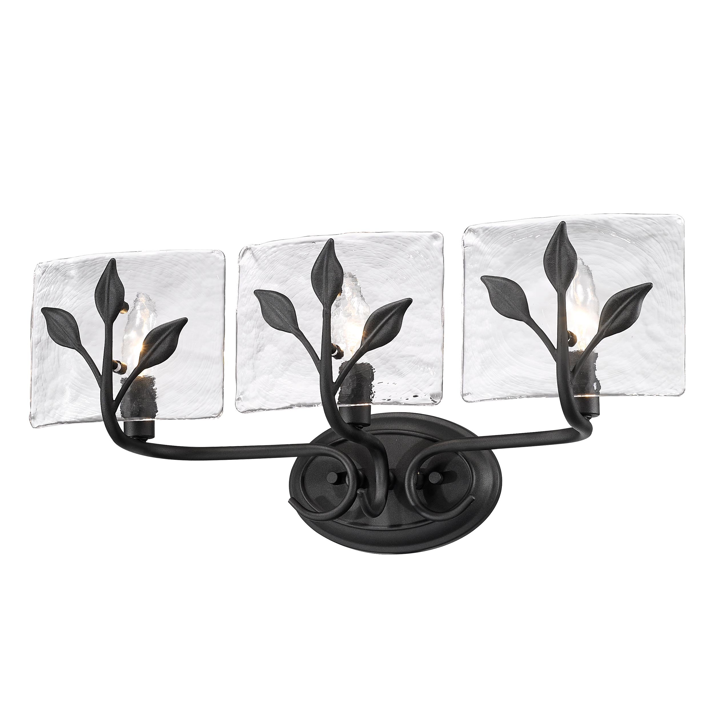 Golden Lighting Calla 3-light Vanity in Natural Black - - Golden Lighting