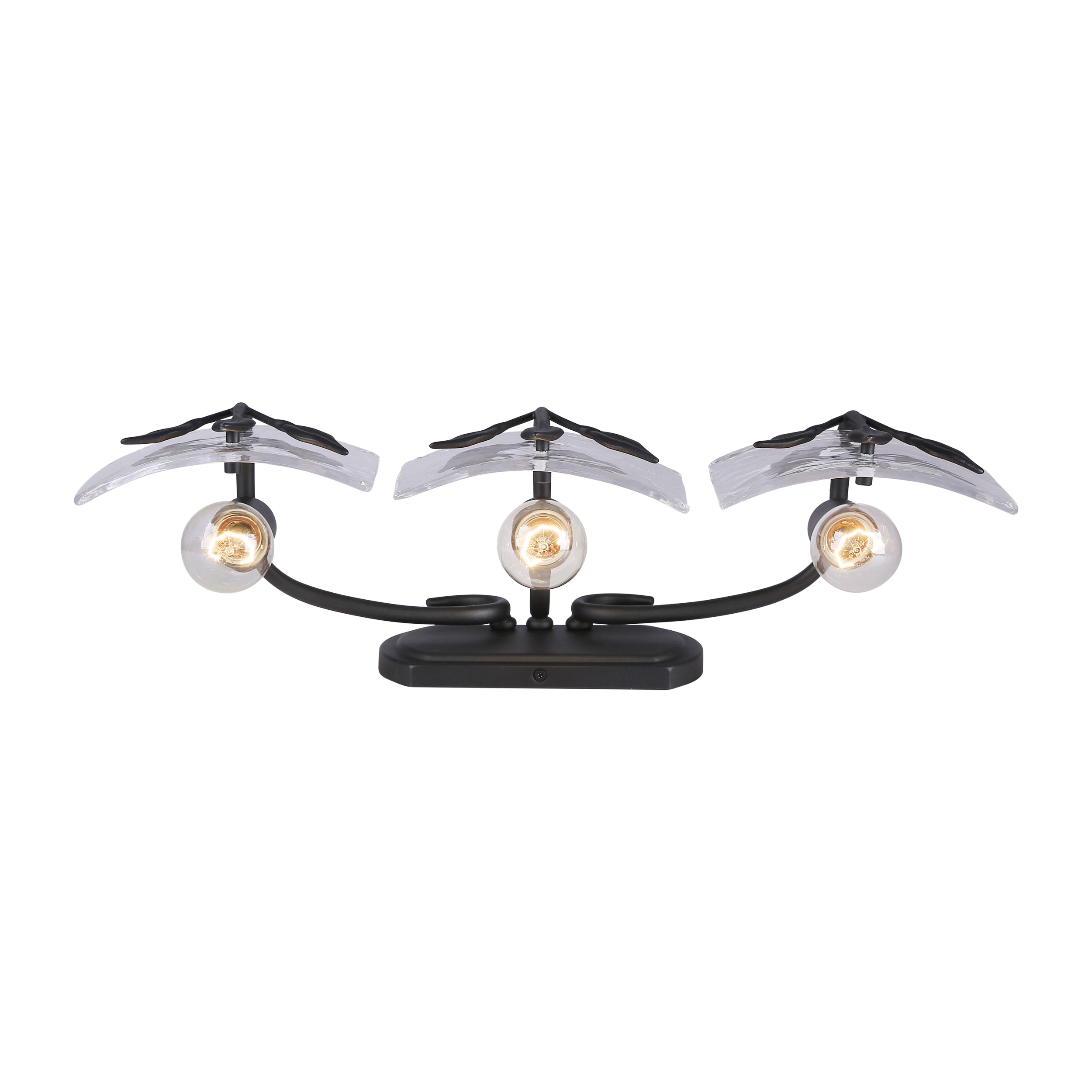 Golden Lighting Calla 3-light Vanity in Natural Black - - Golden Lighting