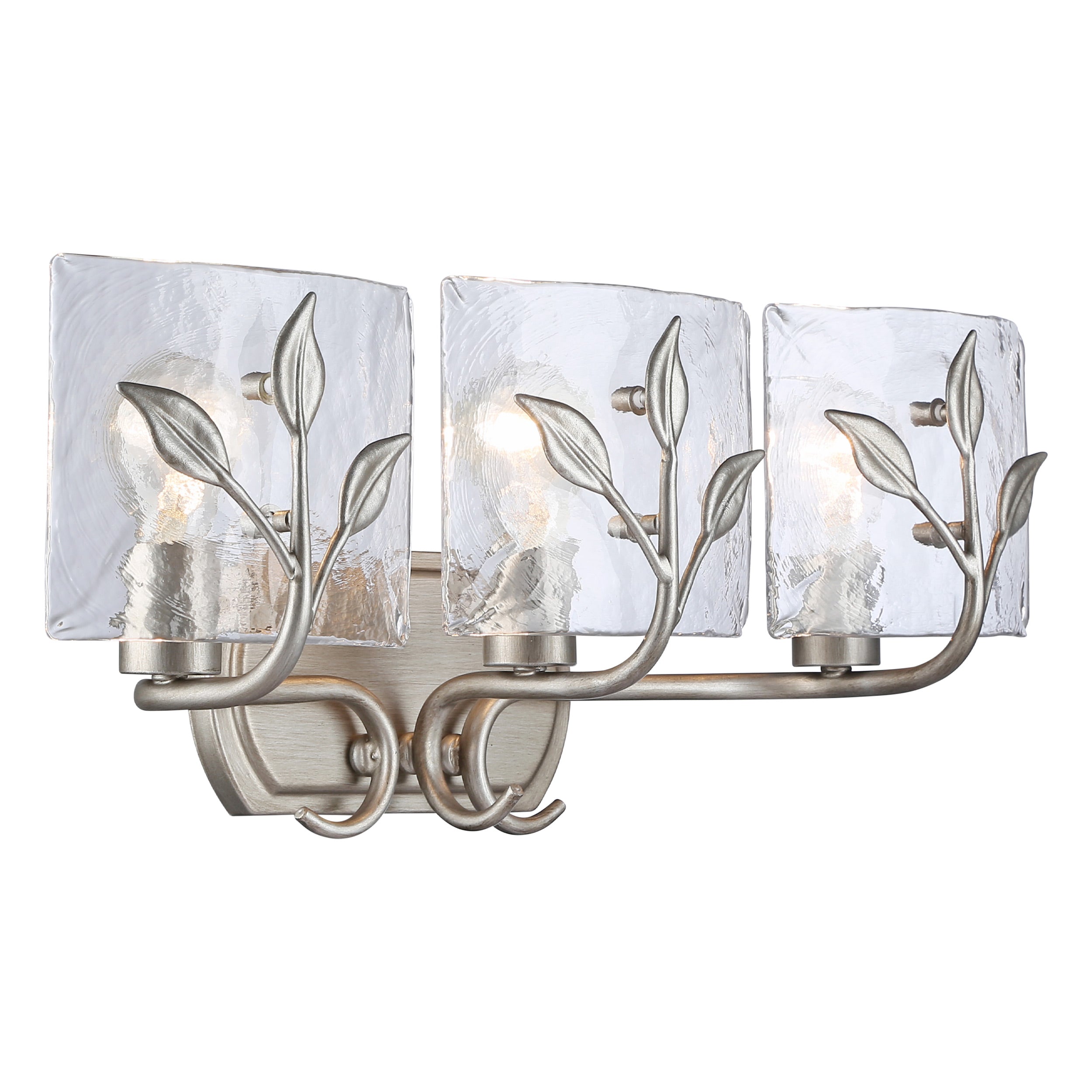 Golden Lighting Calla 3-light Vanity in Peruvian Silver - - Golden Lighting