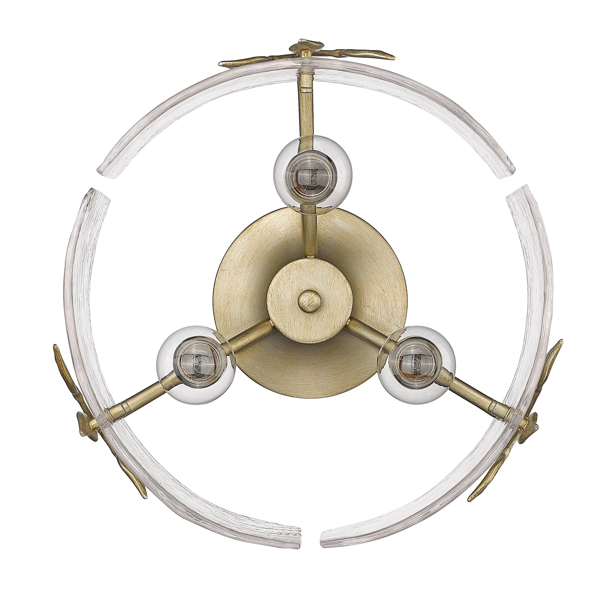 Golden Lighting Calla 3-light Semi-Flush Mount in White Gold - - Golden Lighting