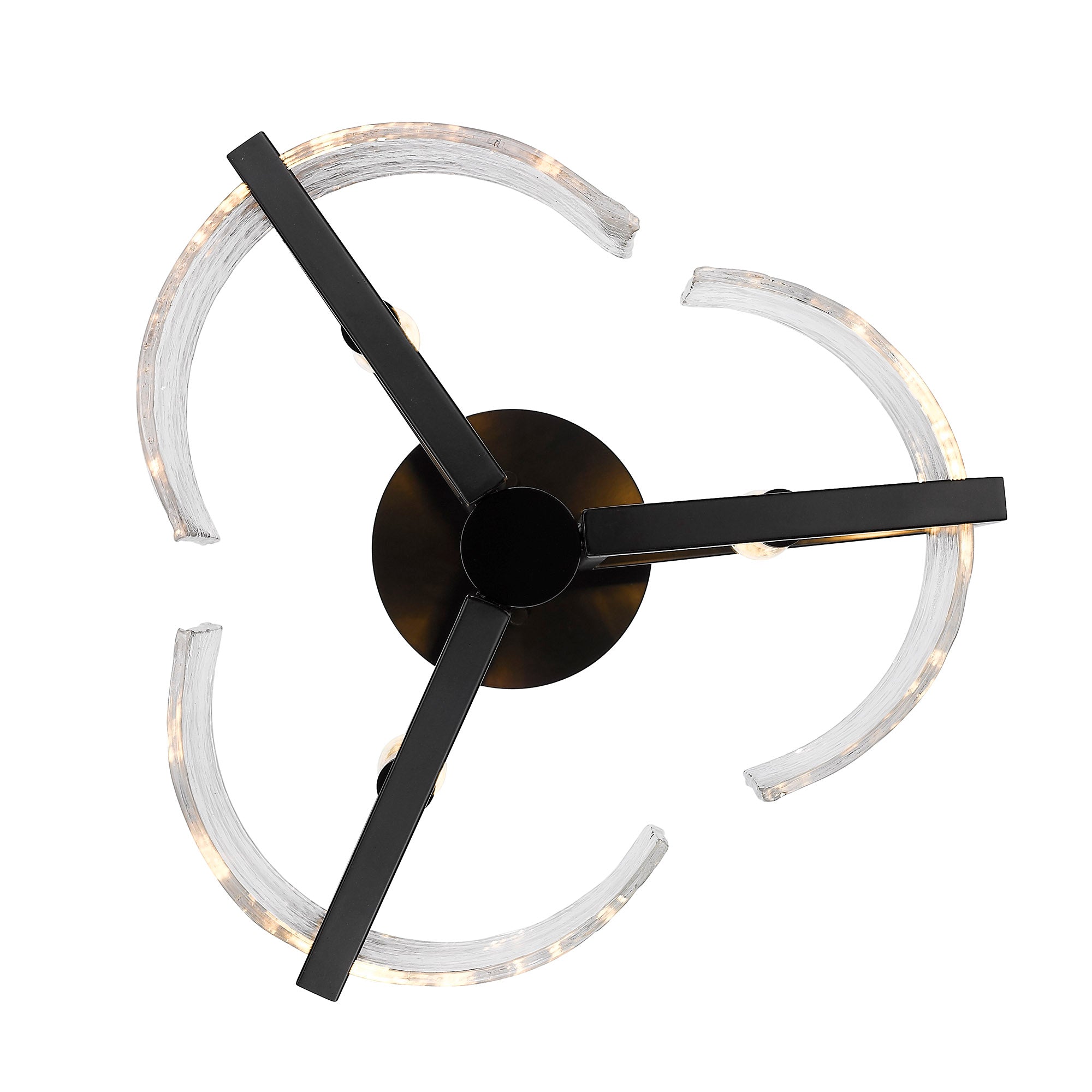 Golden Lighting Varsha 3-light Pendant in Matte Black - - Golden Lighting