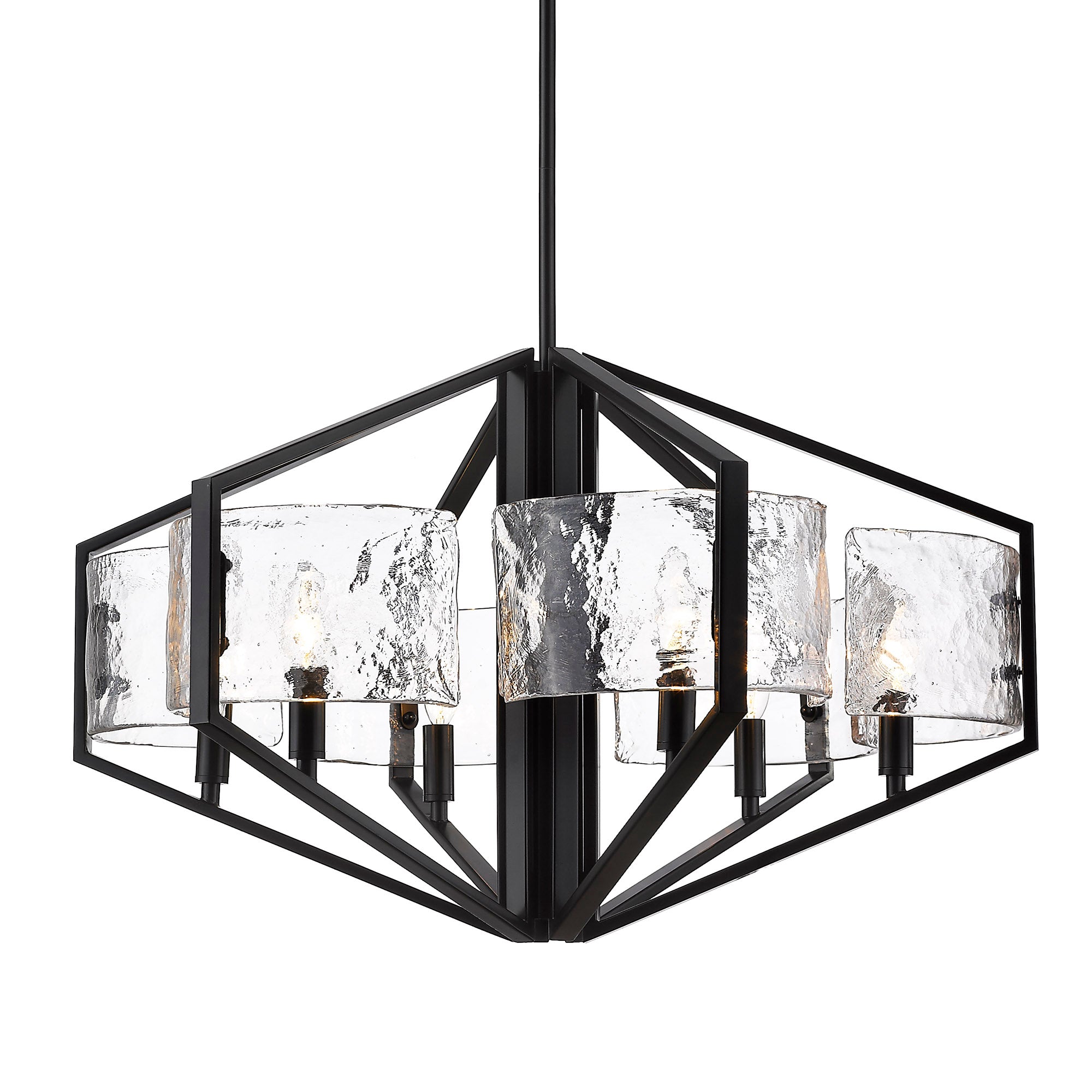 Golden Lighting Varsha 6-light Chandelier in Matte Black - - Golden Lighting