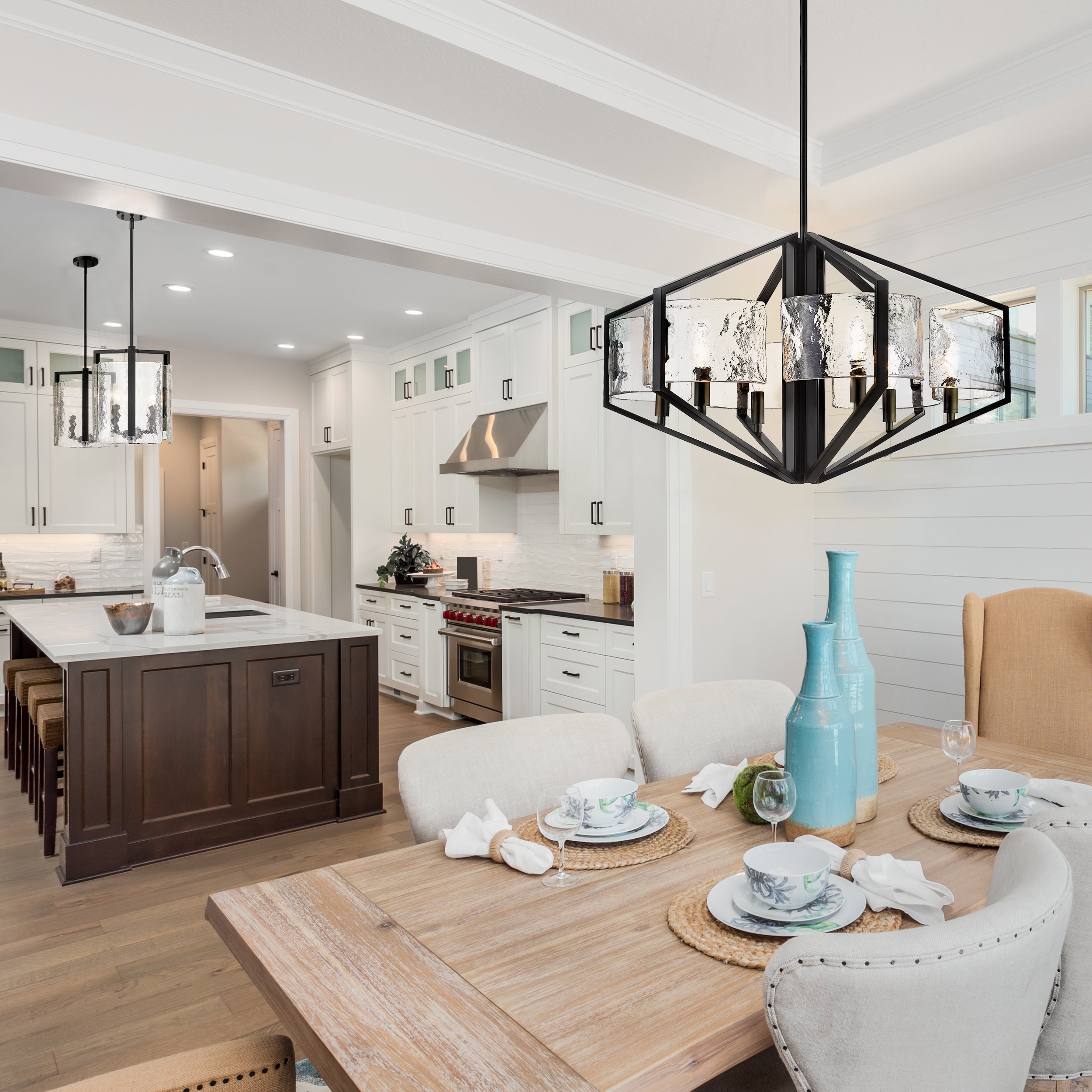 Golden Lighting Varsha 6-light Chandelier in Matte Black