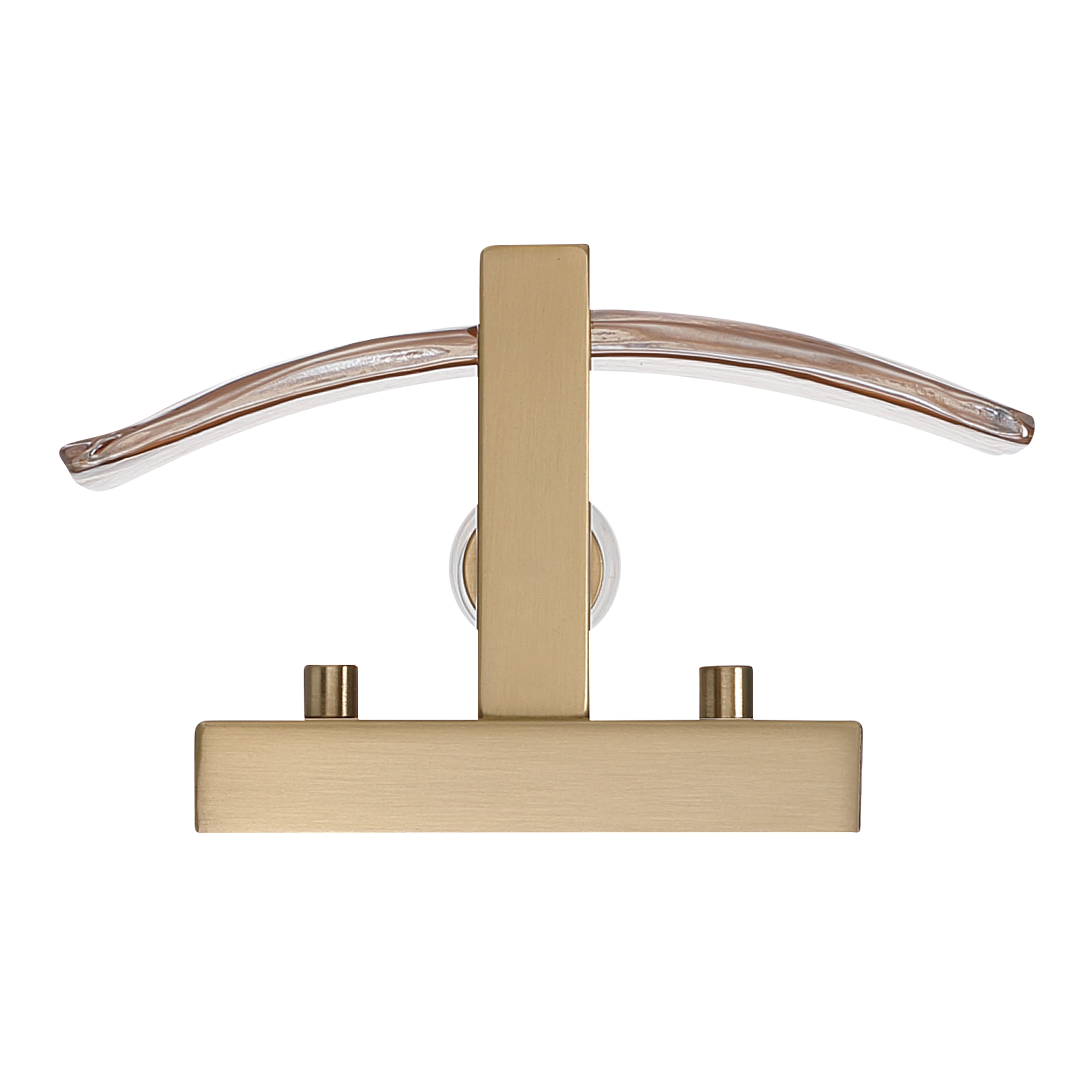 Aenon 1-light Wall Sconce in Brushed Champagne Brass with Amber Water Glass - - Golden Lighting