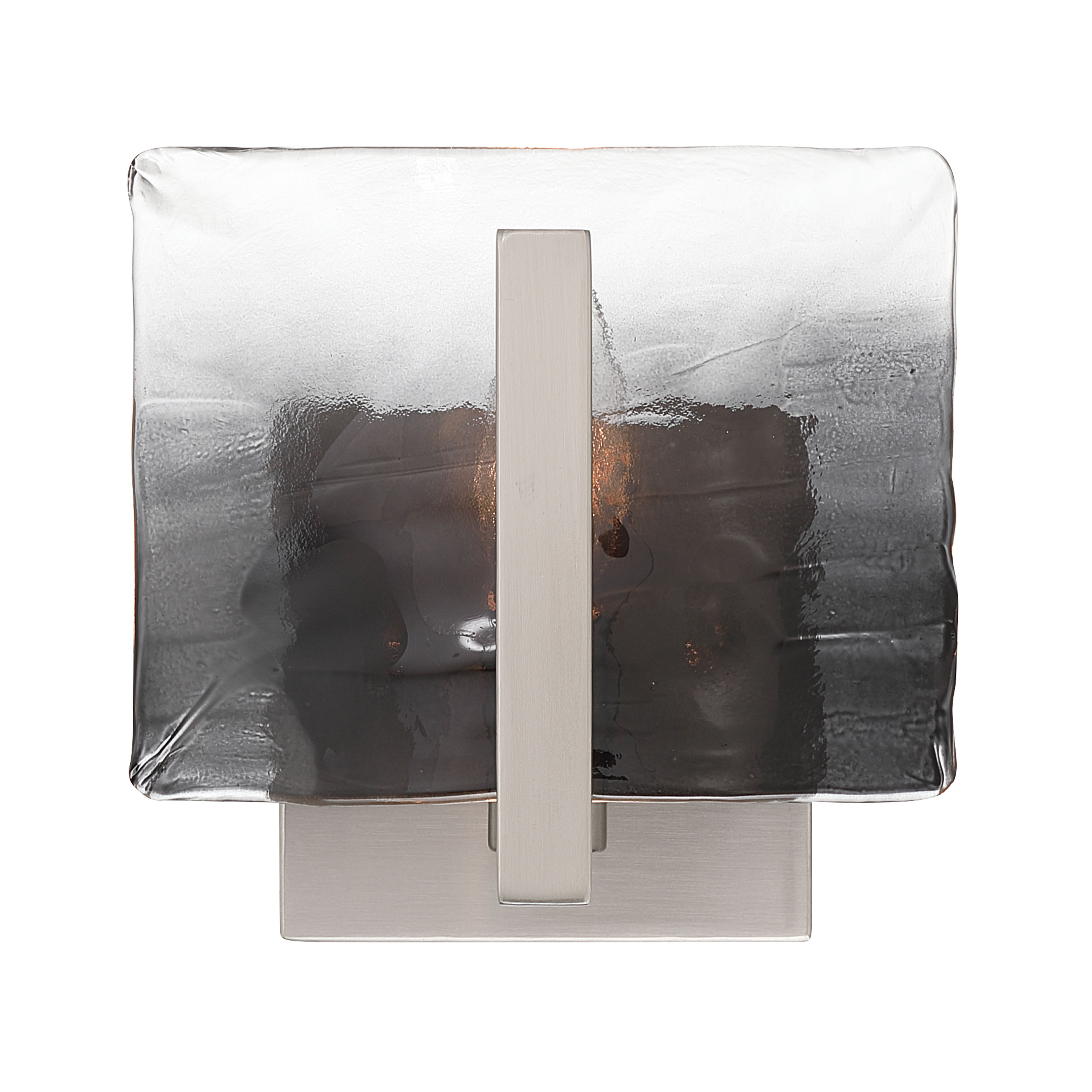 Aenon 1-light Wall Sconce in Pewter with Smokey Water Glass - - Golden Lighting