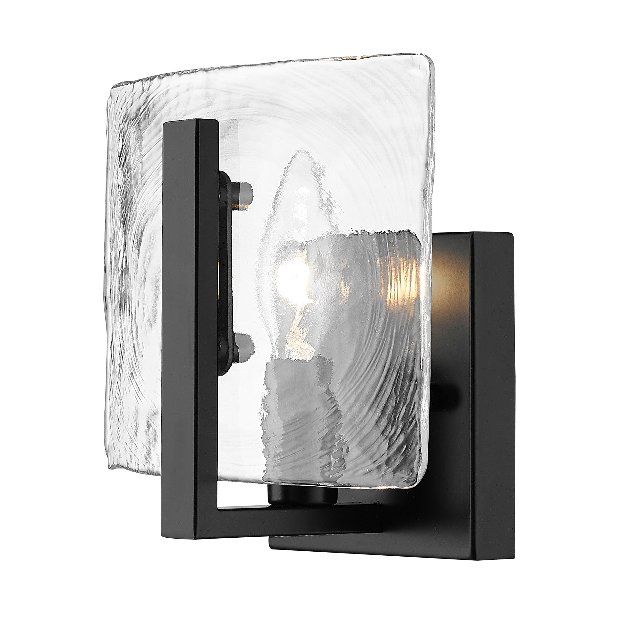 Aenon 1-light Wall Sconce in Matte Black - - Golden Lighting