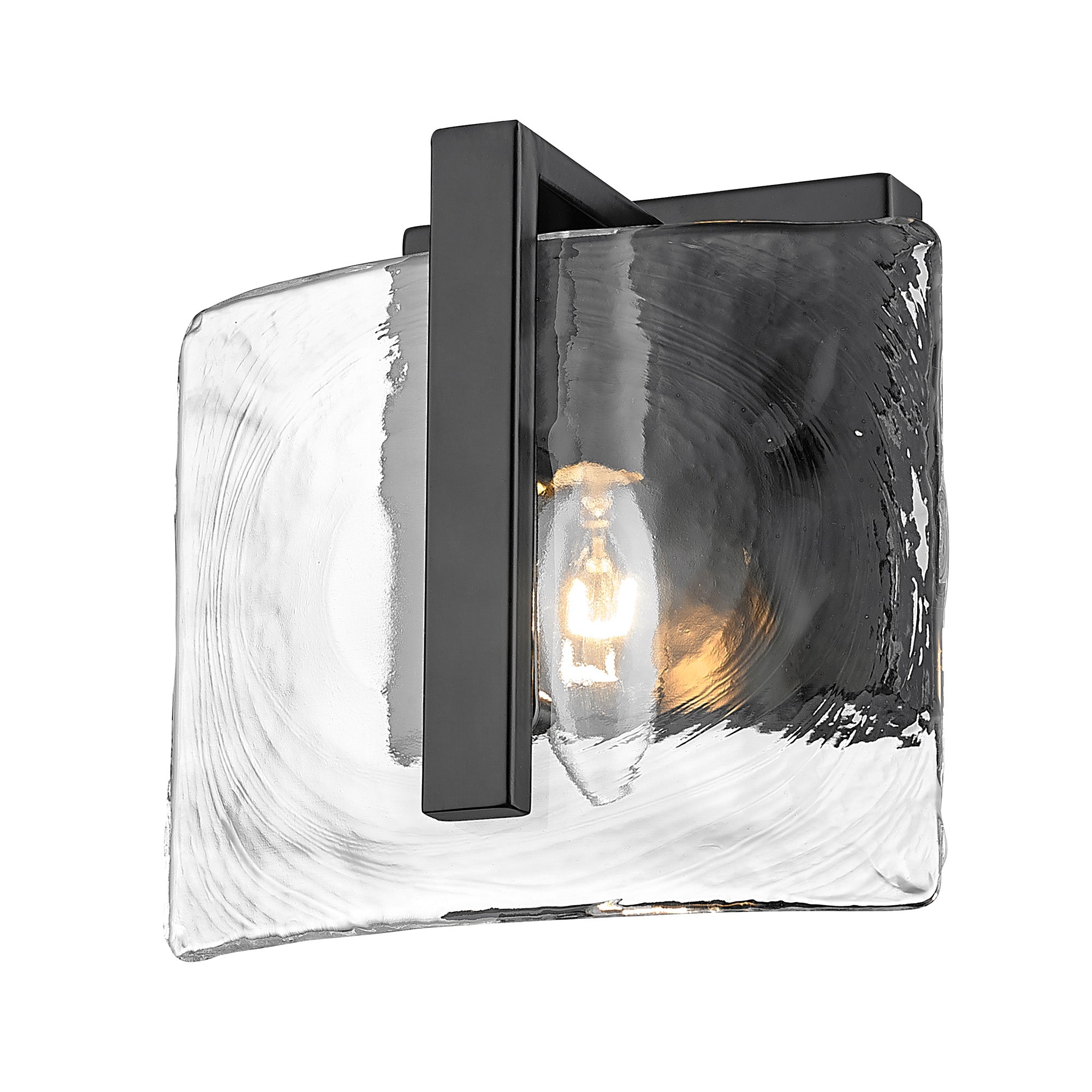 Aenon 1-light Wall Sconce in Matte Black - - Golden Lighting