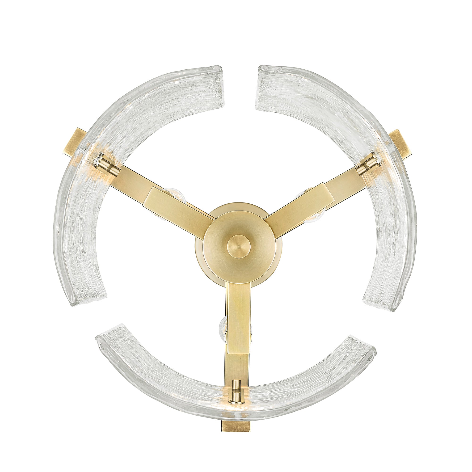 Yep by Golden Lighting Aenon 3-light Pendant in Brushed Champagne Brass - - Golden Lighting