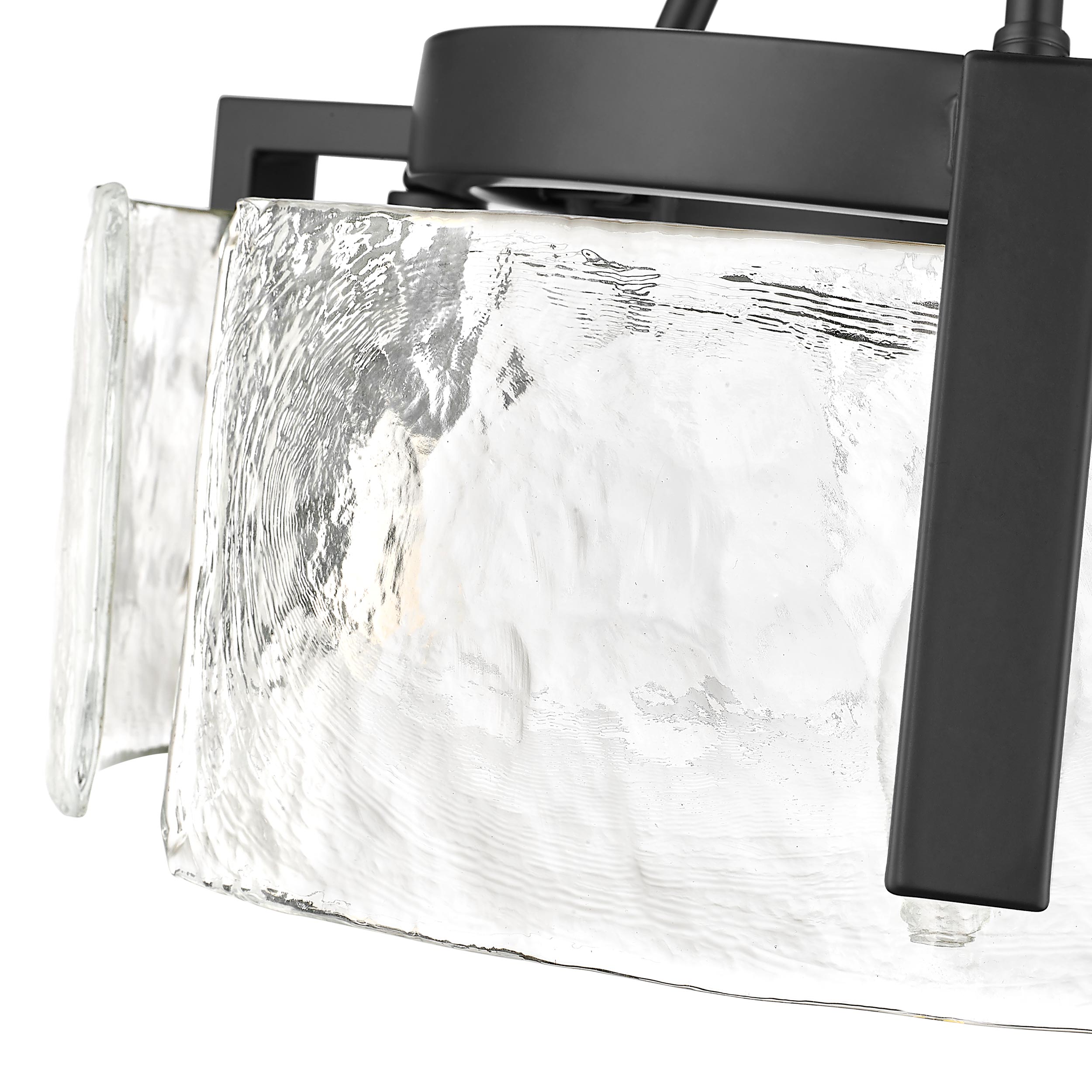 Aenon 3-light Semi-Flush Mount in Matte Black - - Golden Lighting