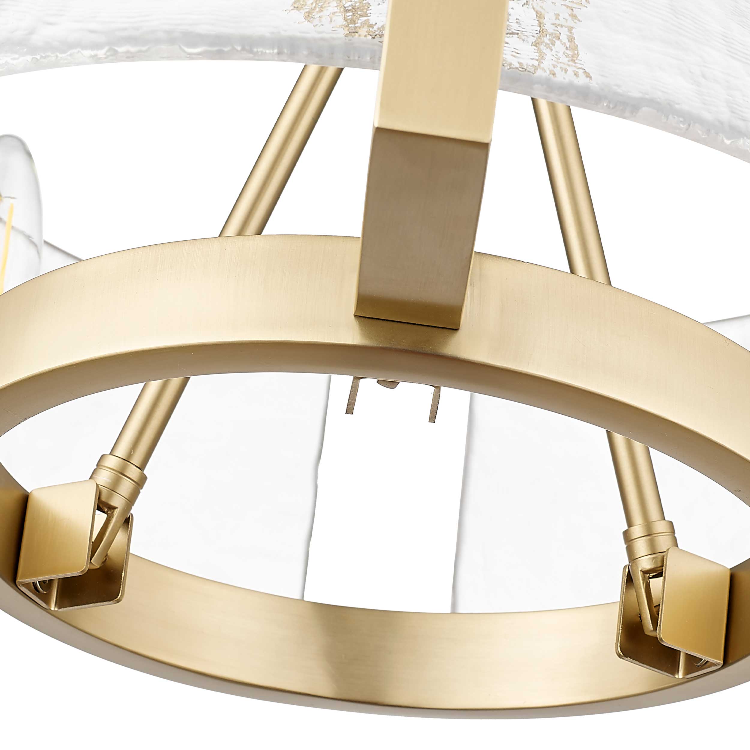 Aenon 3-light Chandelier in Brushed Champagne Brass - - Golden Lighting