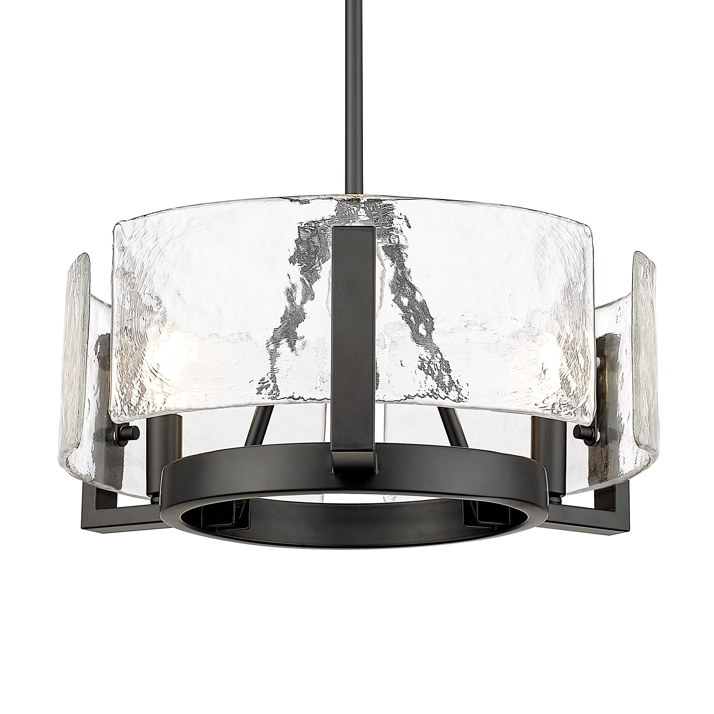 Golden Lighting Aenon 3-light Chandelier in Matte Black