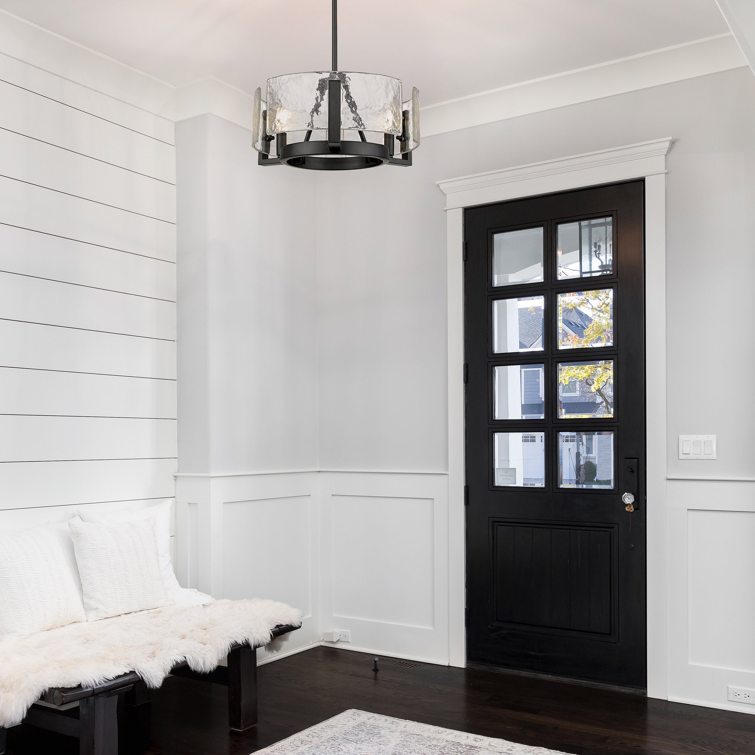 Golden Lighting Aenon 3-light Chandelier in Matte Black