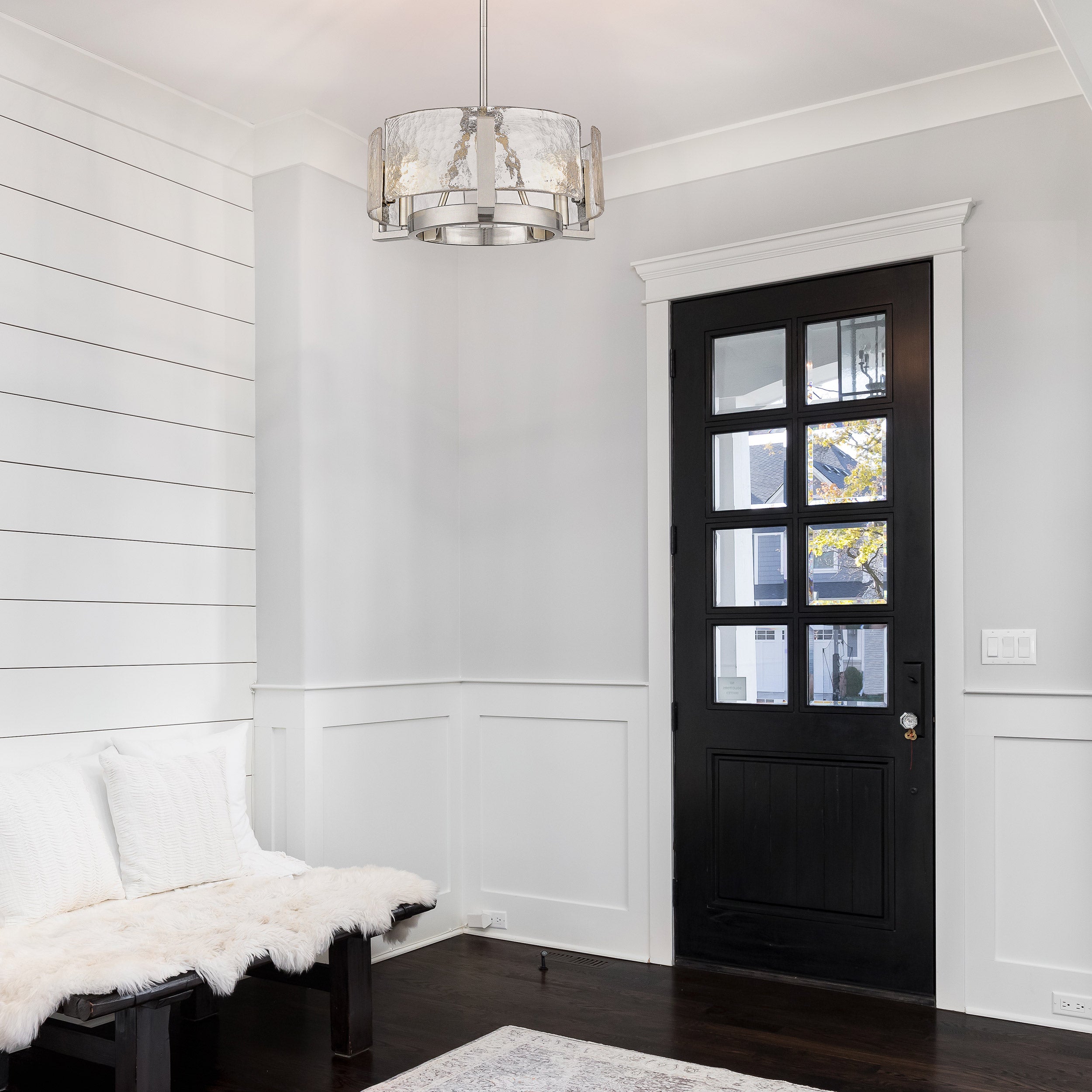 Golden Lighting Aenon 3-light Chandelier in Pewter