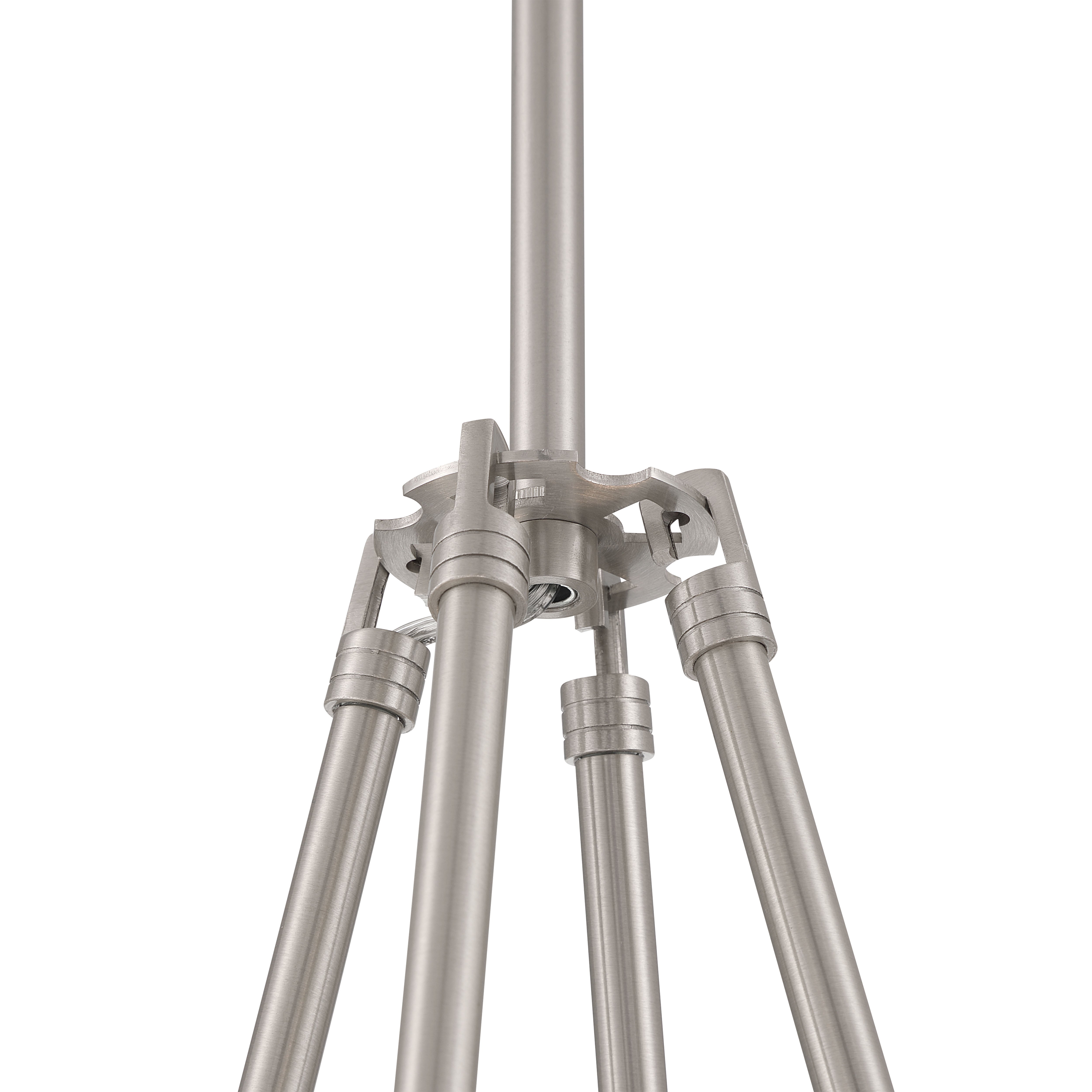Aenon 4-Light Chandelier in Pewter with Smokey Water Glass - - Golden Lighting