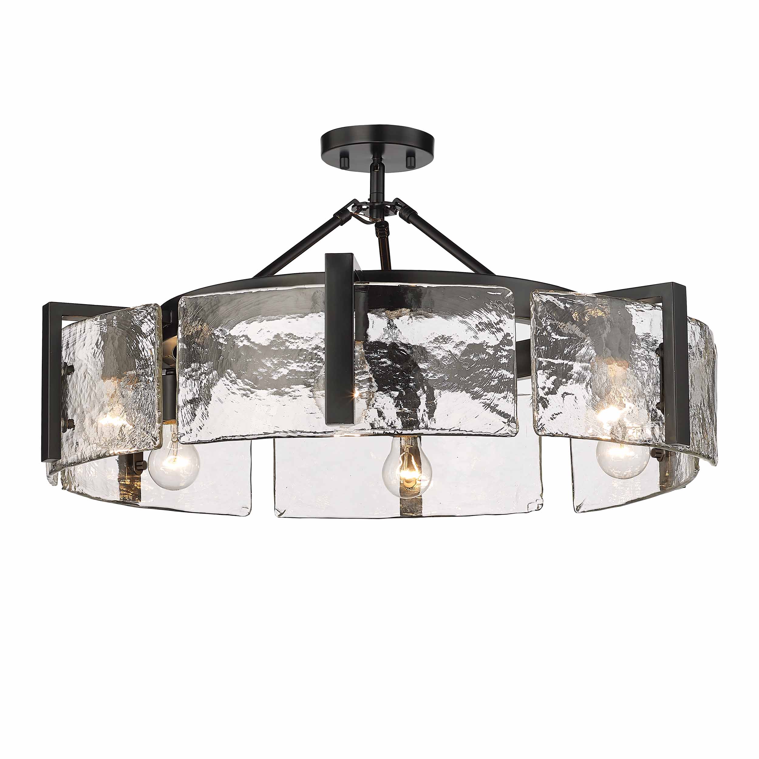 Yep by Golden Lighting Aenon 6-light Semi-Flush Mount in Matte Black