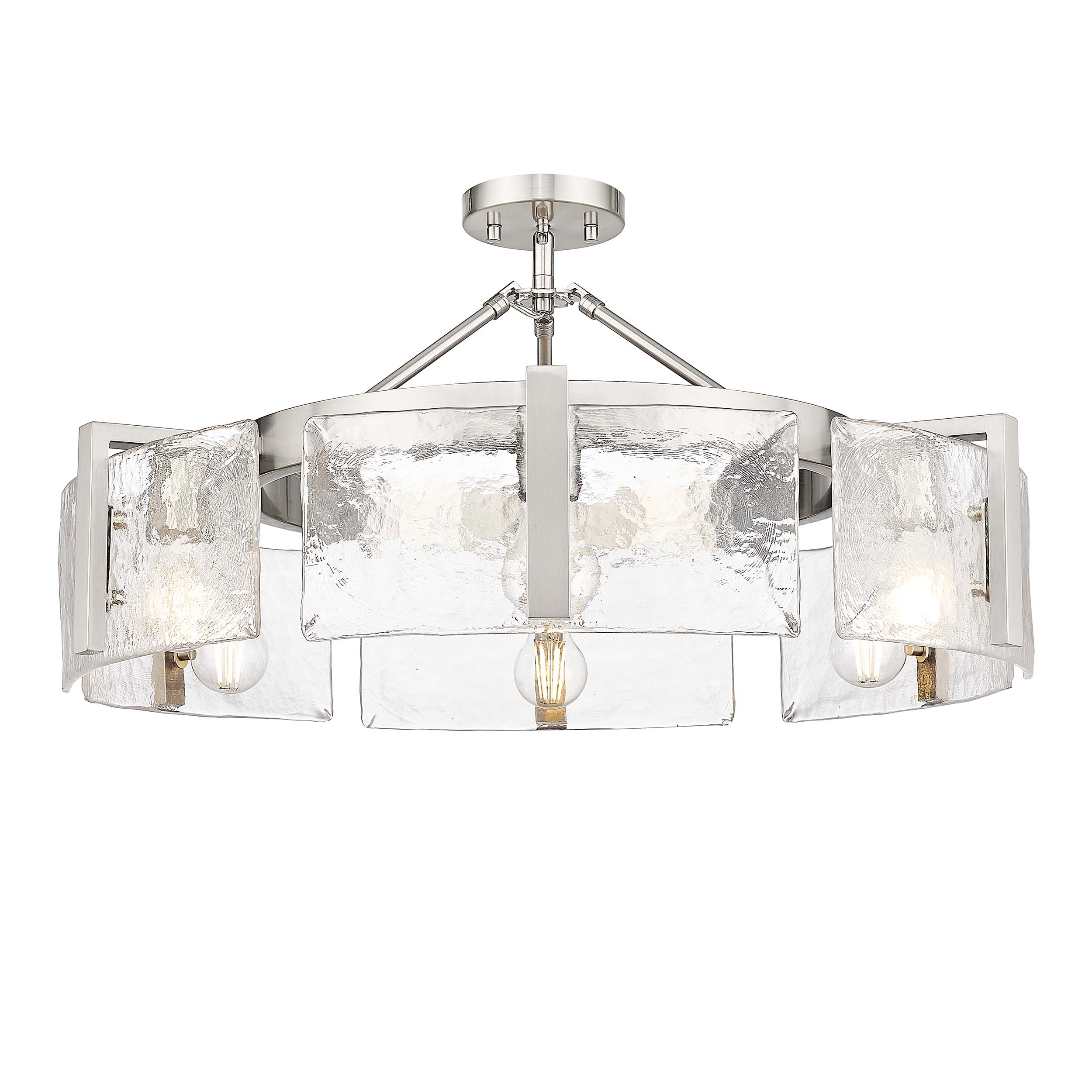 Yep by Golden Lighting Aenon 6-light Semi-Flush Mount in Pewter