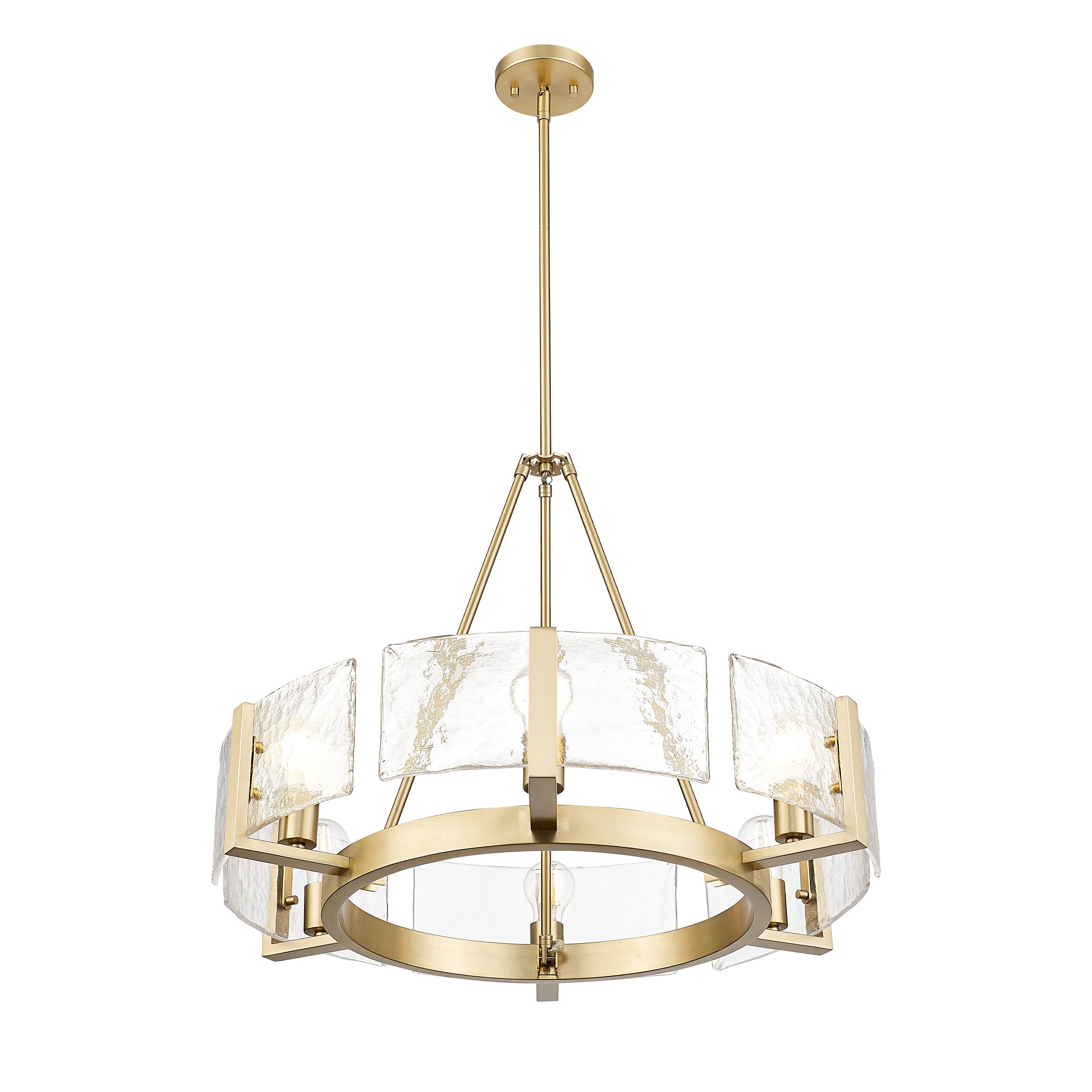 Yep by Golden Lighting Aenon 6-light Chandelier in Brushed Champagne Brass - - Golden Lighting