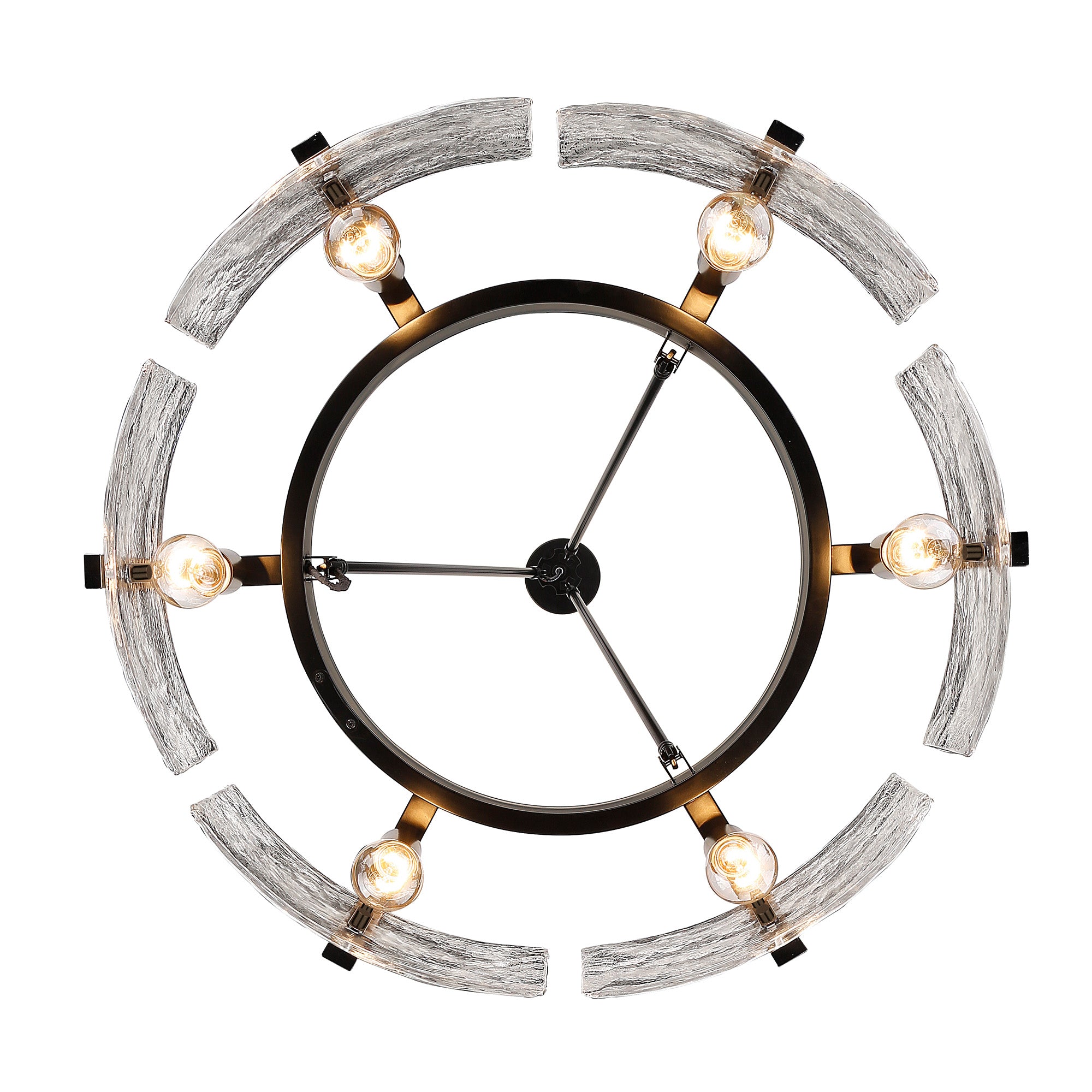 Yep by Golden Lighting Aenon 6-light Chandelier in Matte Black - - Golden Lighting