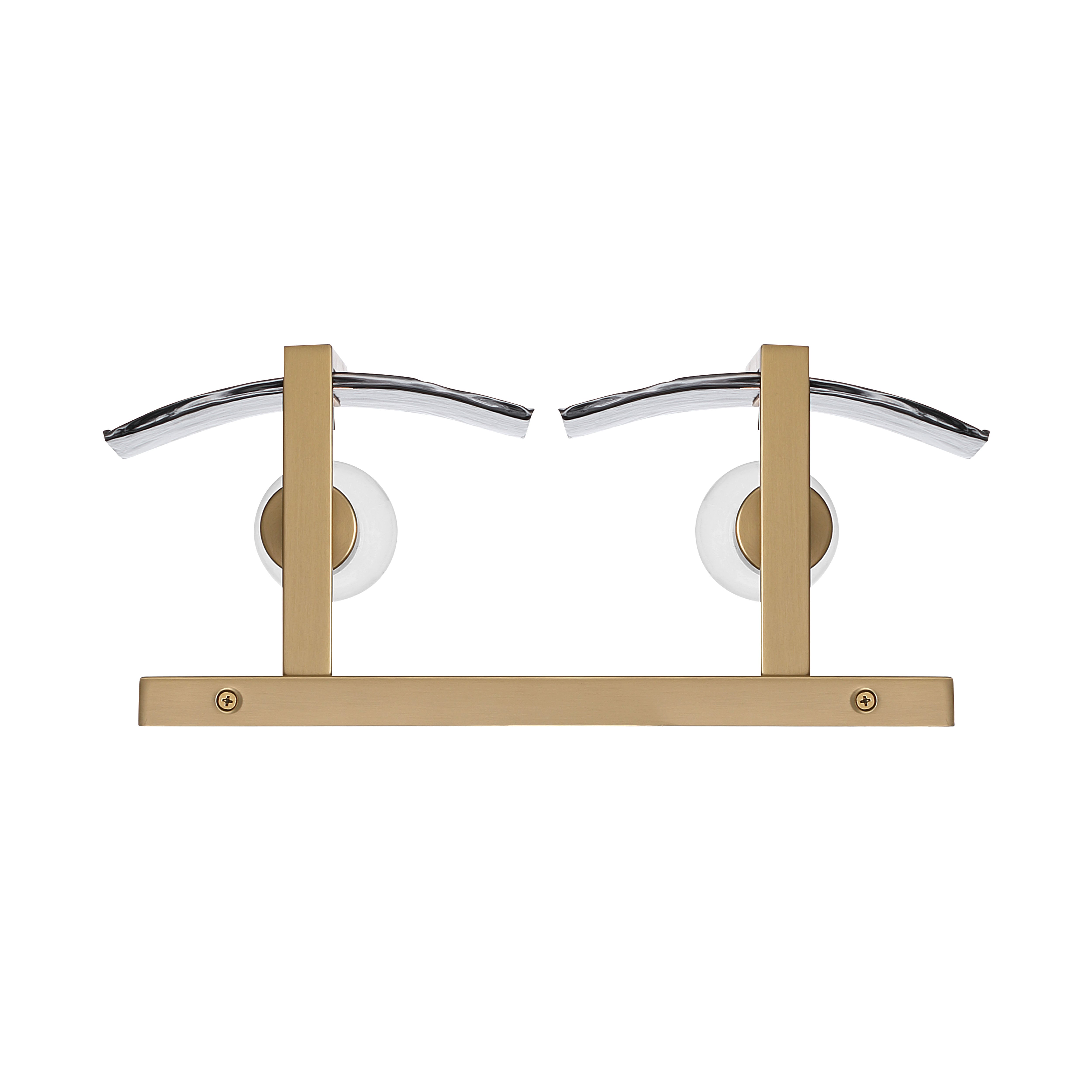 Aenon 2-light Vanity in Brushed Champagne Brass with Smokey Water Glass - - Golden Lighting