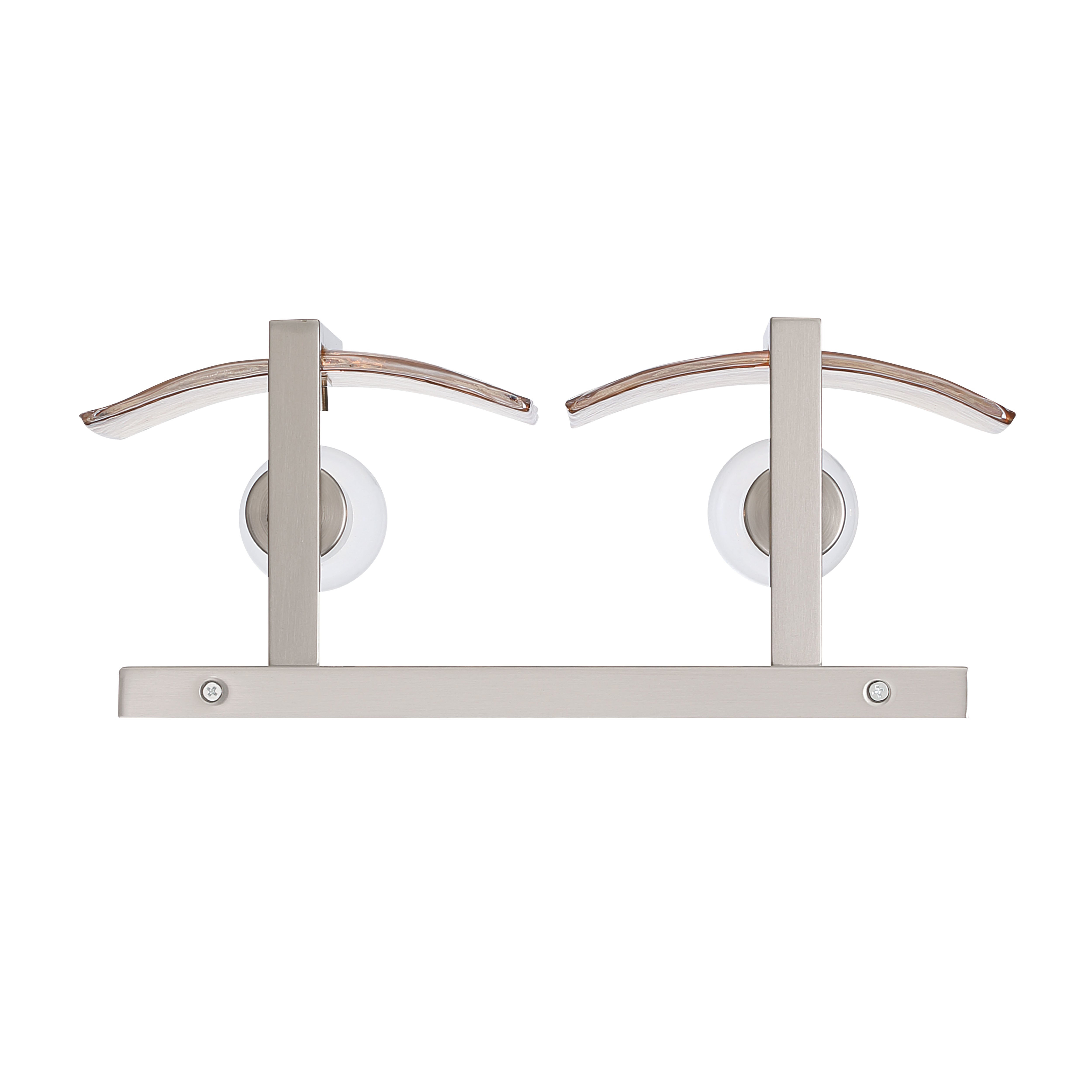 Aenon 2-light Vanity in Pewter with Amber Water Glass - - Golden Lighting