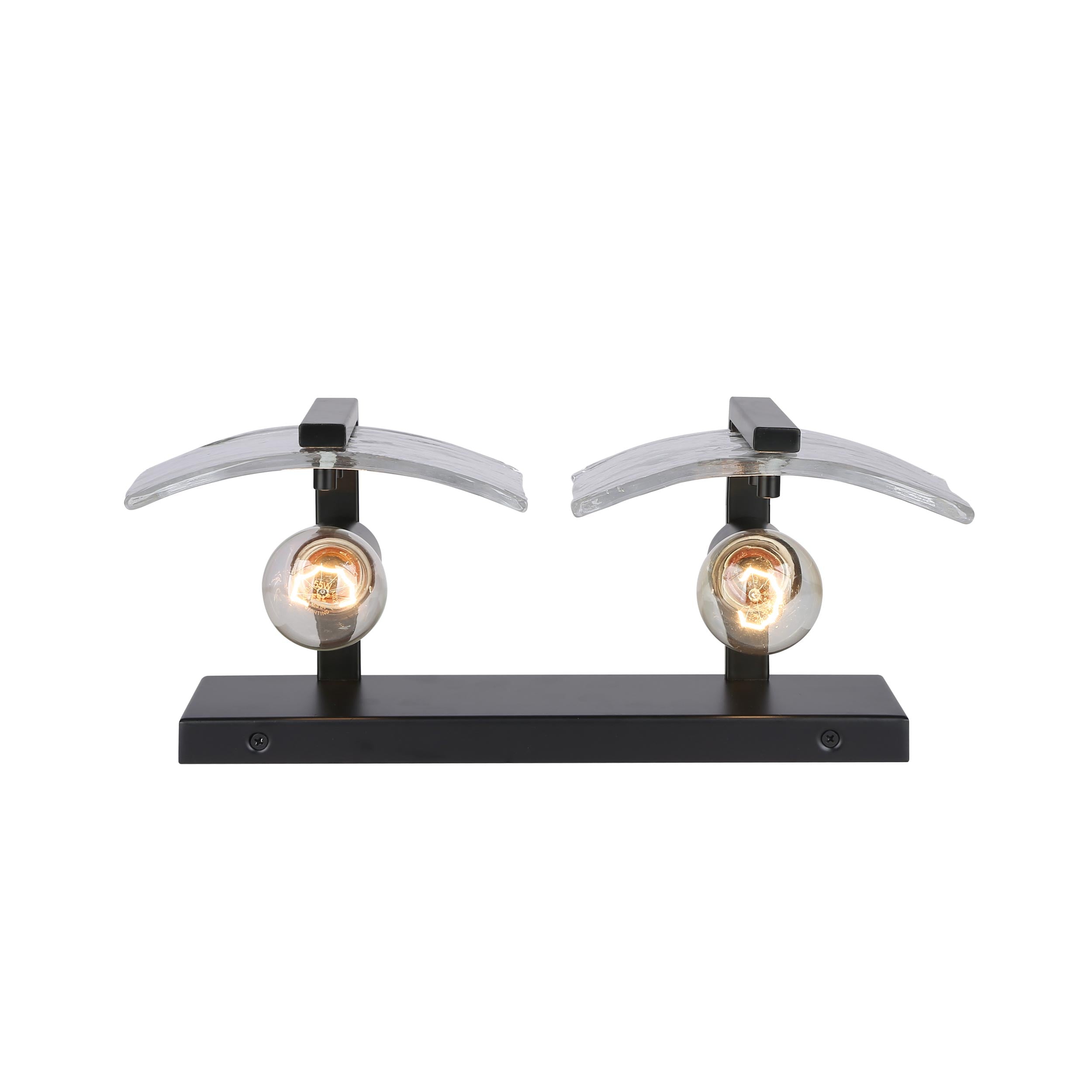 Yep by Golden Lighting Aenon 2-light Vanity in Matte Black - - Golden Lighting