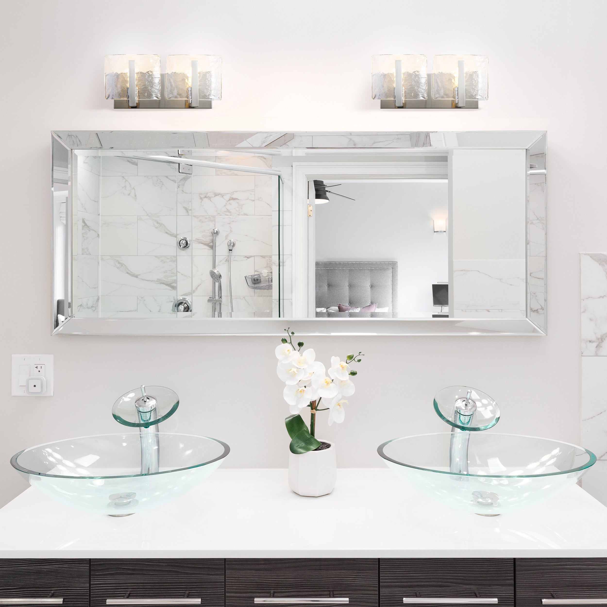 Golden Lighting Aenon 2-light Vanity in Pewter