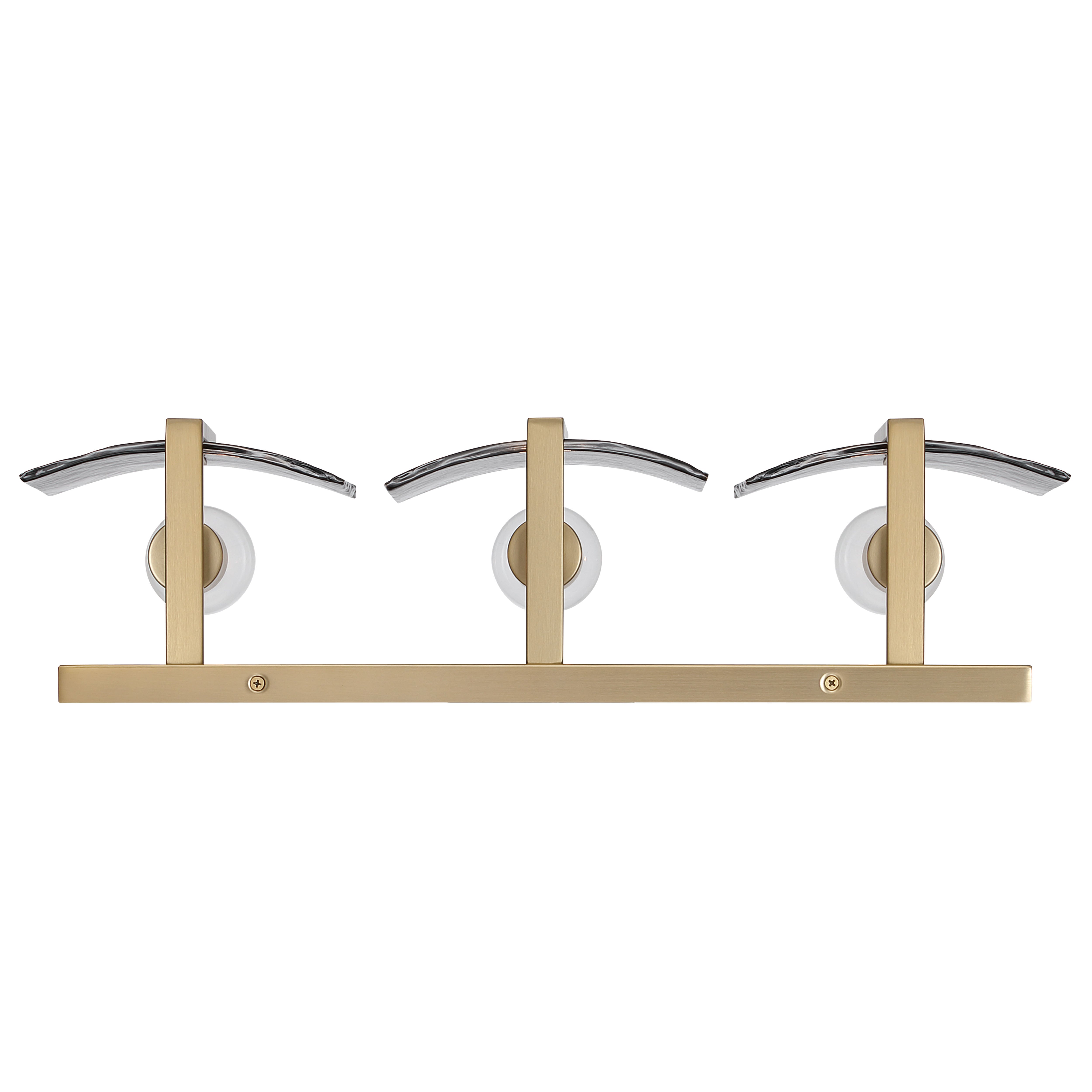 Aenon 3-light Vanity in Brushed Champagne Brass with Smokey Water Glass - - Golden Lighting