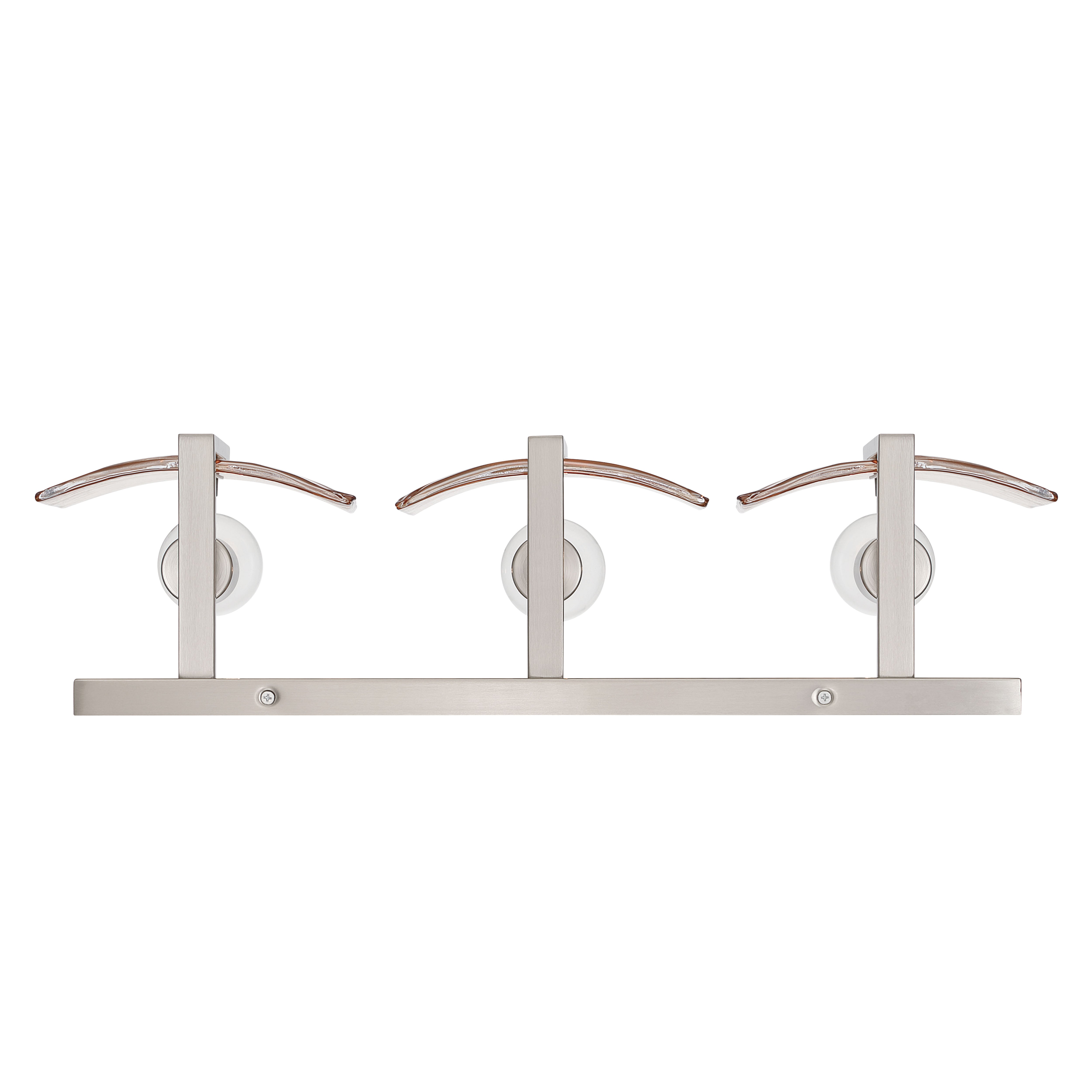 Aenon 3-light Vanity in Pewter with Amber Water Glass - - Golden Lighting