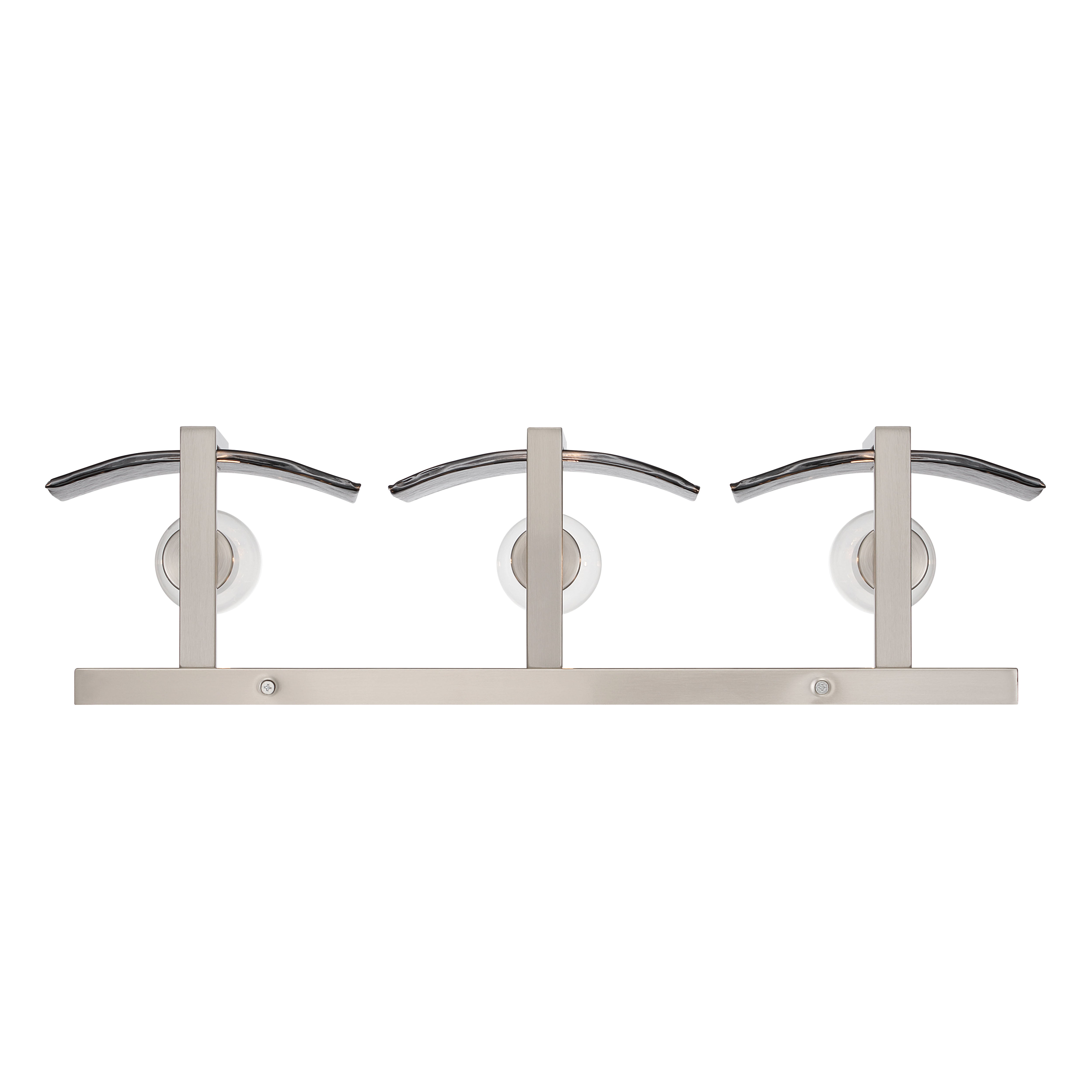 Aenon 3-light Vanity in Pewter with Smokey Water Glass - - Golden Lighting
