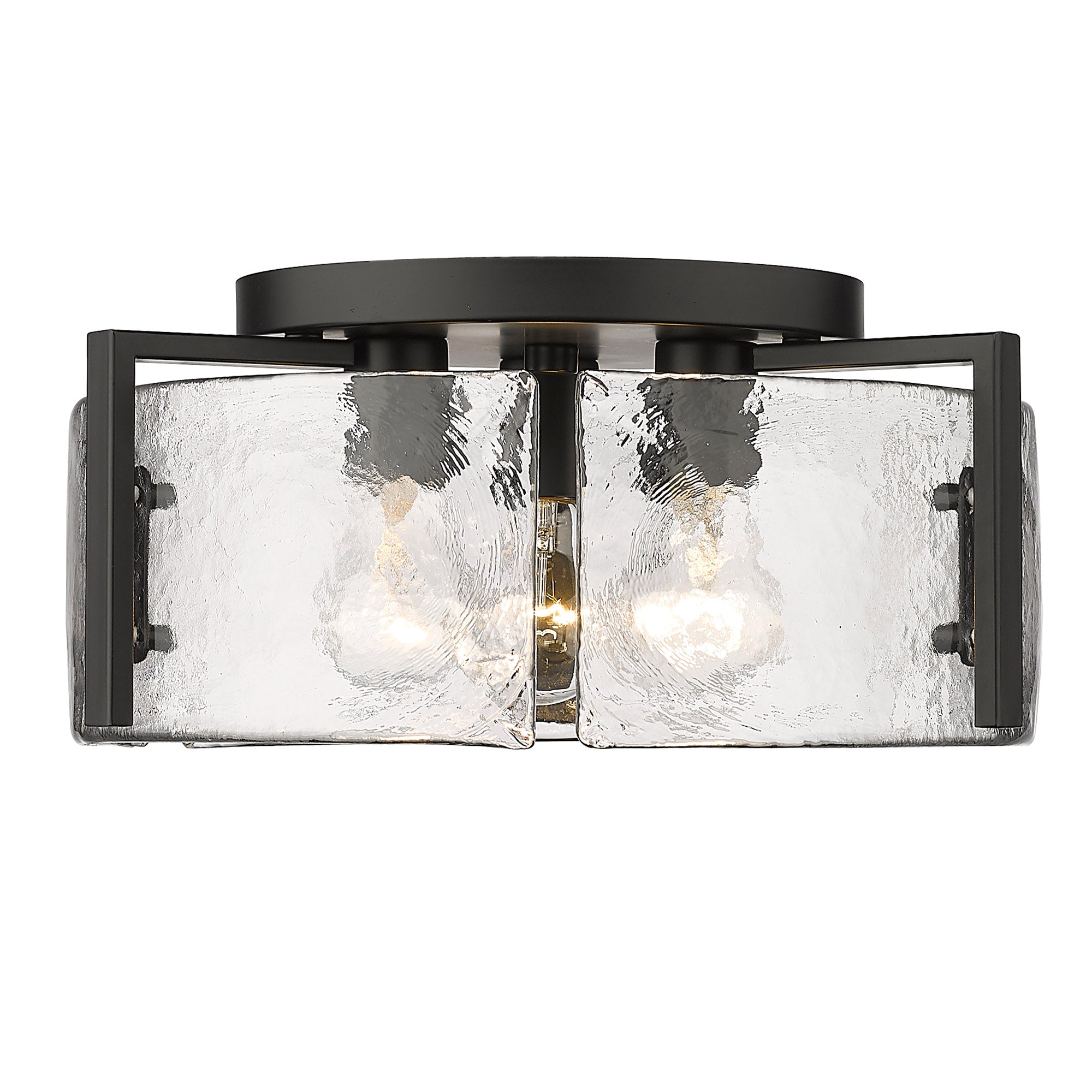 Yep by Golden Lighting Aenon 3-light Flush Mount in Matte Black - - Golden Lighting