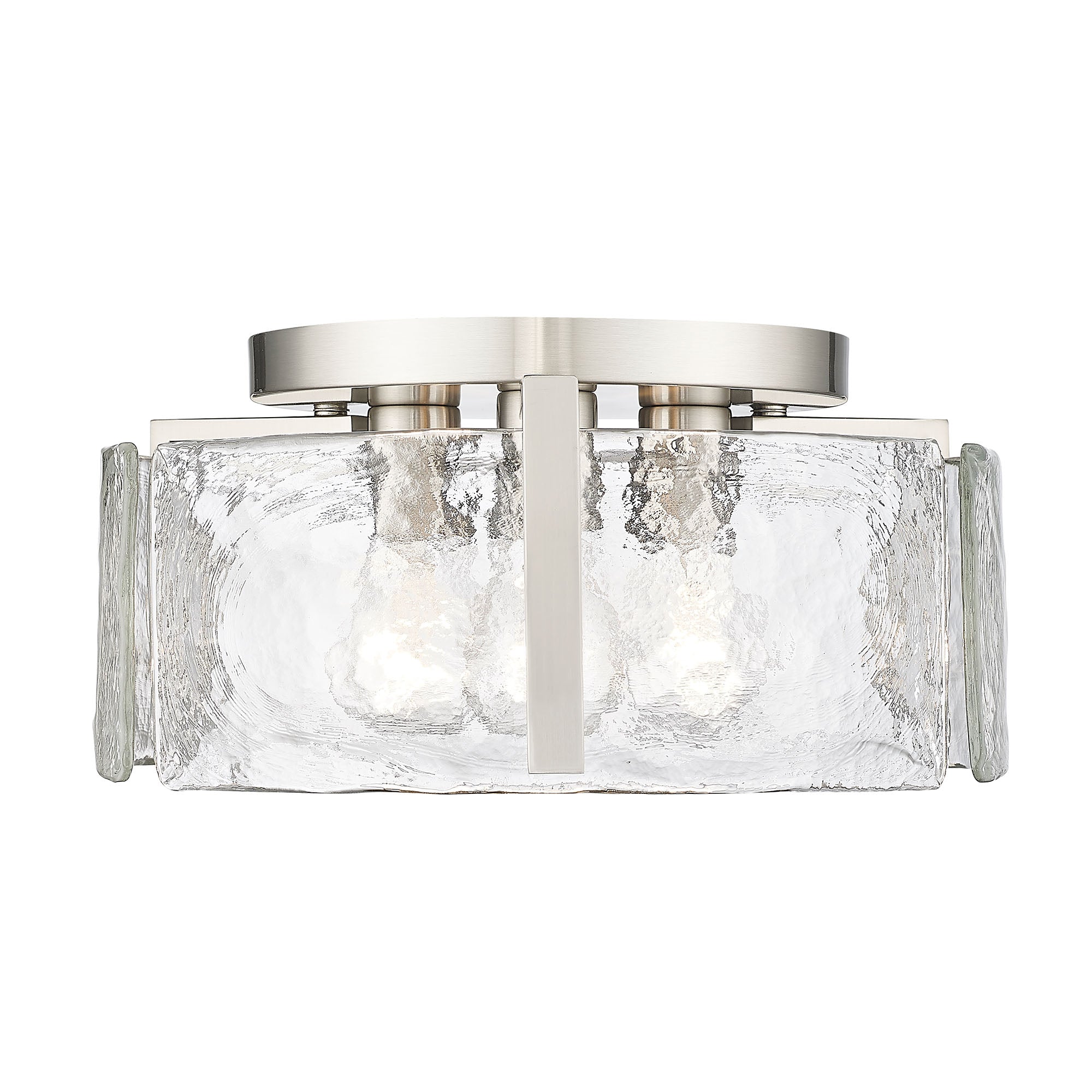 Yep by Golden Lighting Aenon 3-light Flush Mount in Pewter - - Golden Lighting