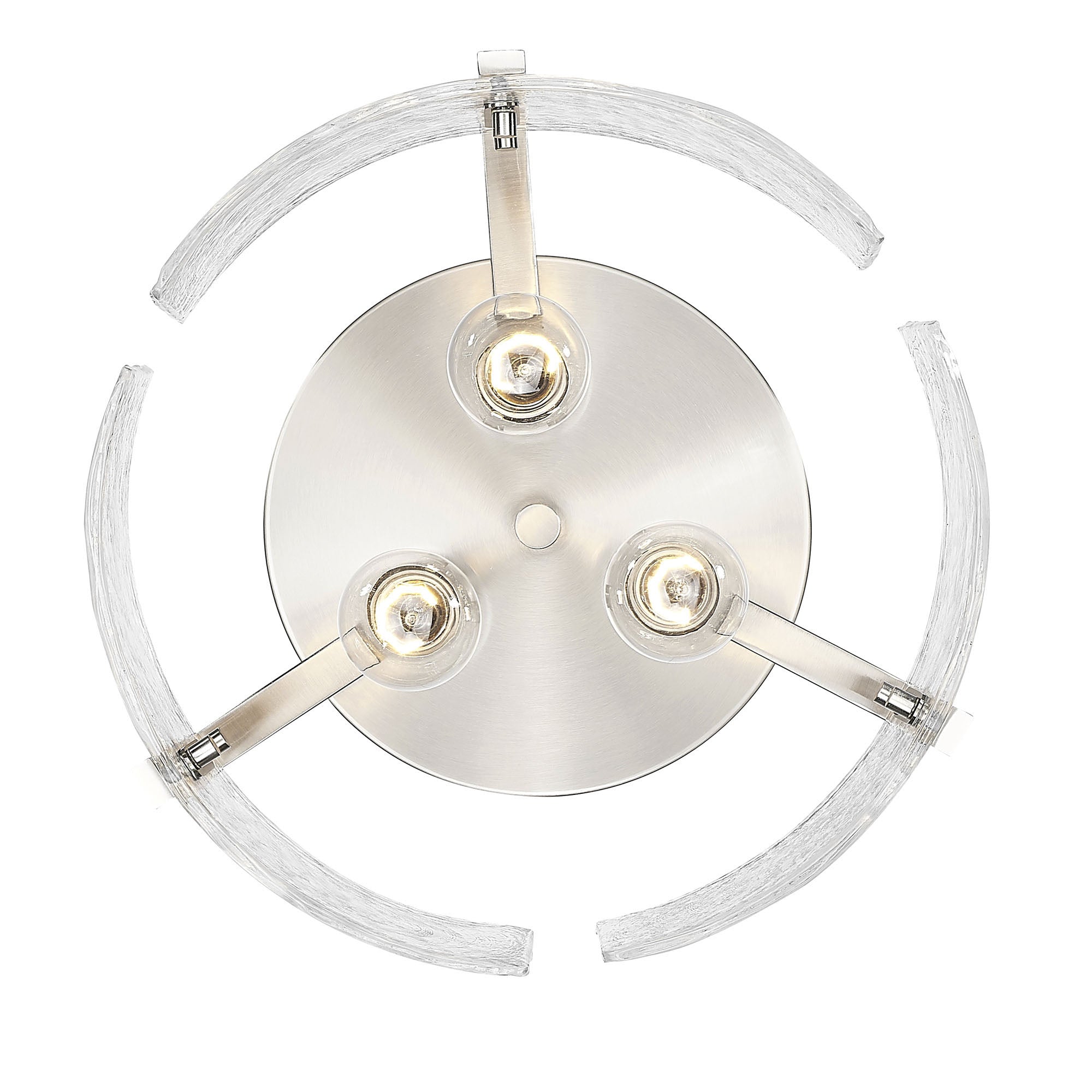 Yep by Golden Lighting Aenon 3-light Flush Mount in Pewter - - Golden Lighting