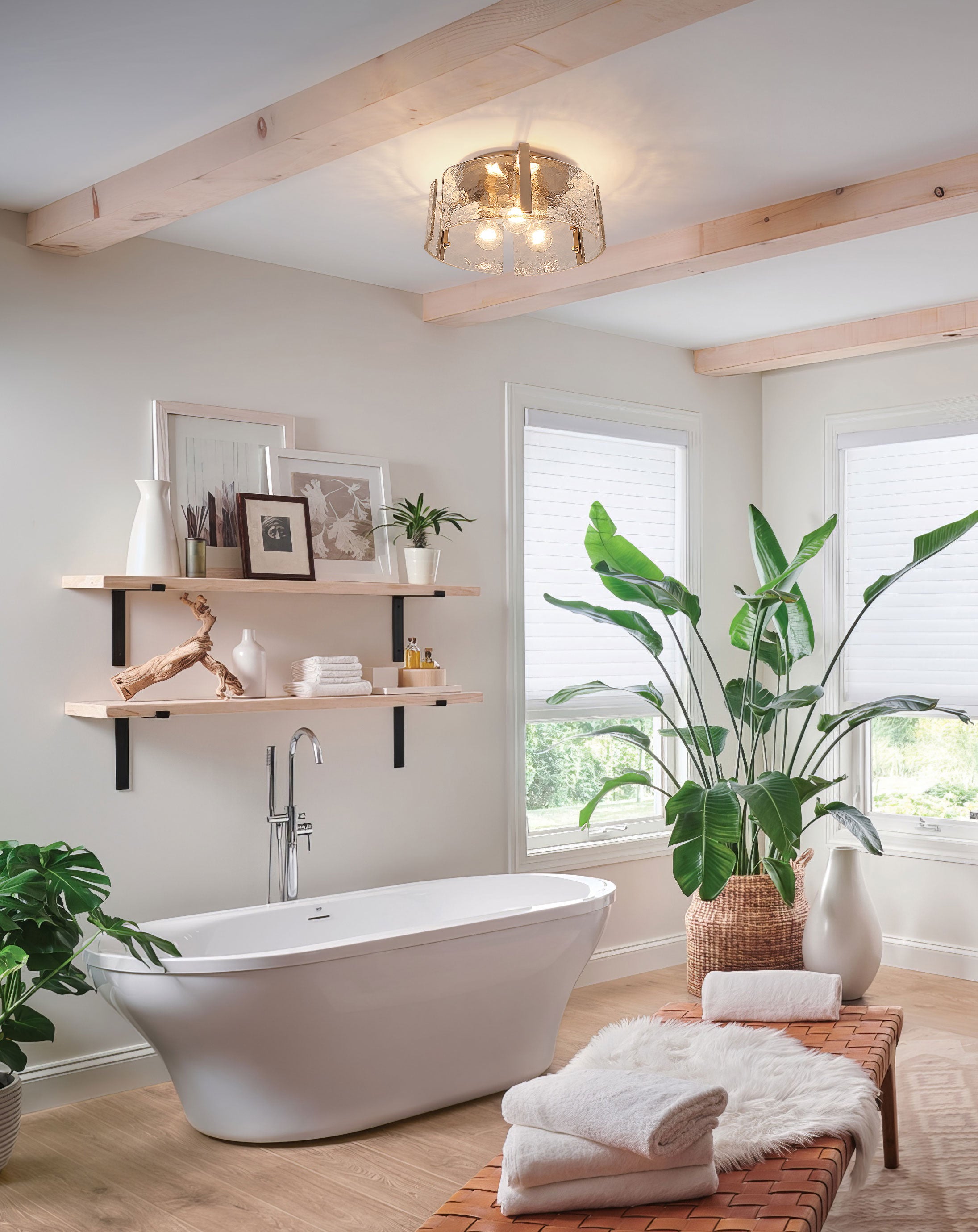 Yep by Golden Lighting Aenon 3-light Flush Mount in Pewter